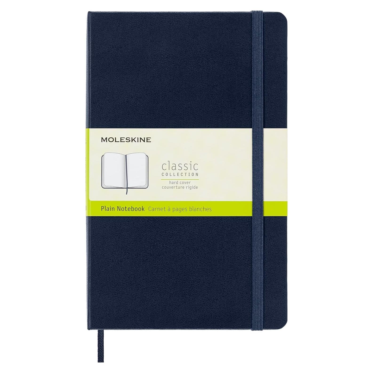 Cuaderno Moleskine Clásico Tapa Dura Grande Liso Azul 240 Páginas