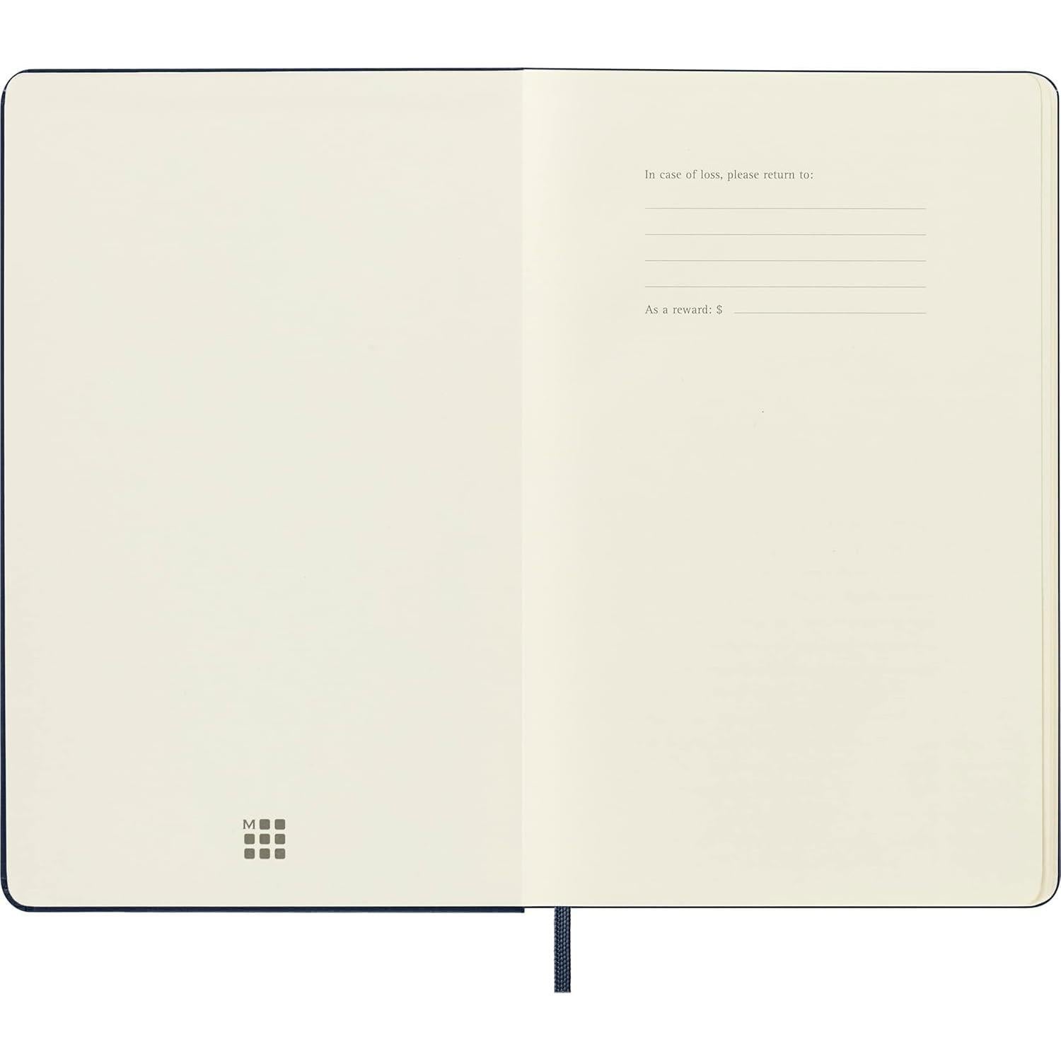 Cuaderno Moleskine Clásico Tapa Dura Grande Liso Azul 240 Páginas