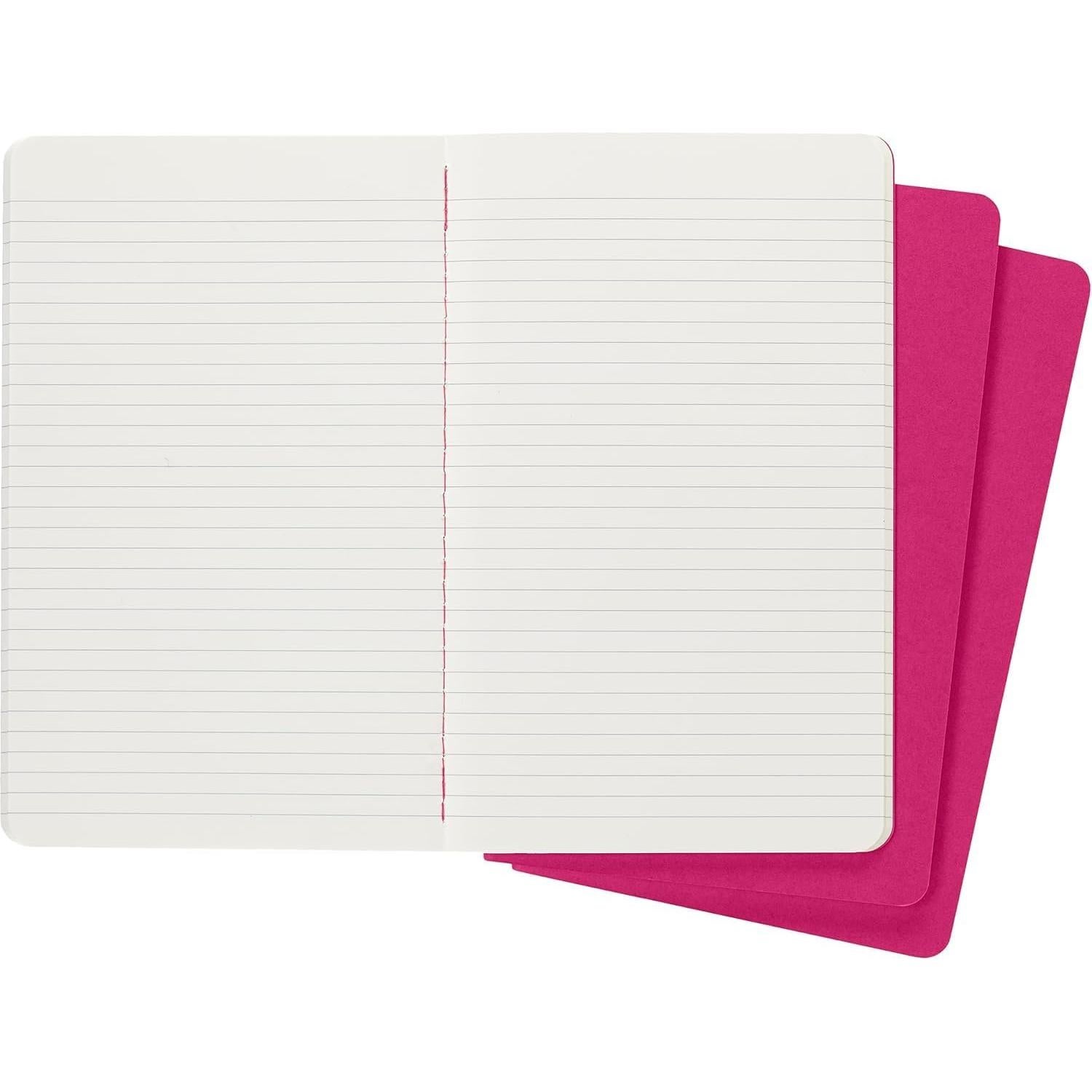 Cuaderno Moleskine Cahier Grande Rayado Rosa 80 Páginas