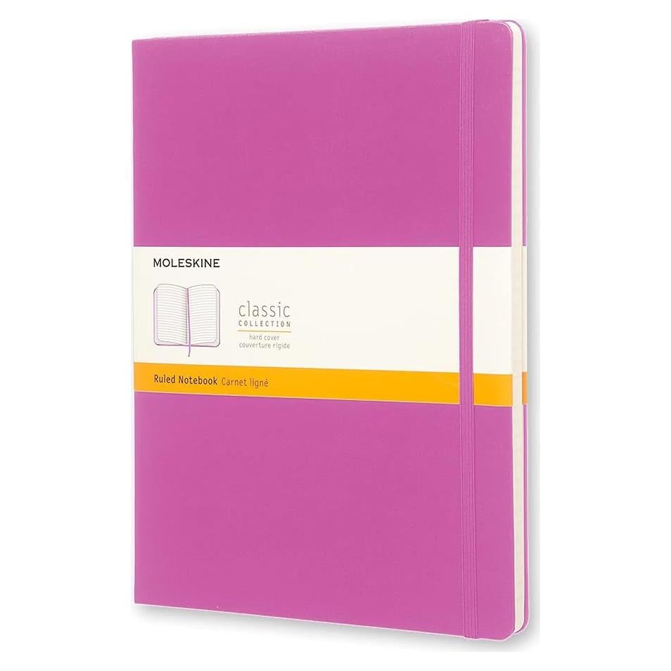 Cuaderno Moleskine Clásico XL Tapa Dura Rayado Magenta 192 Páginas