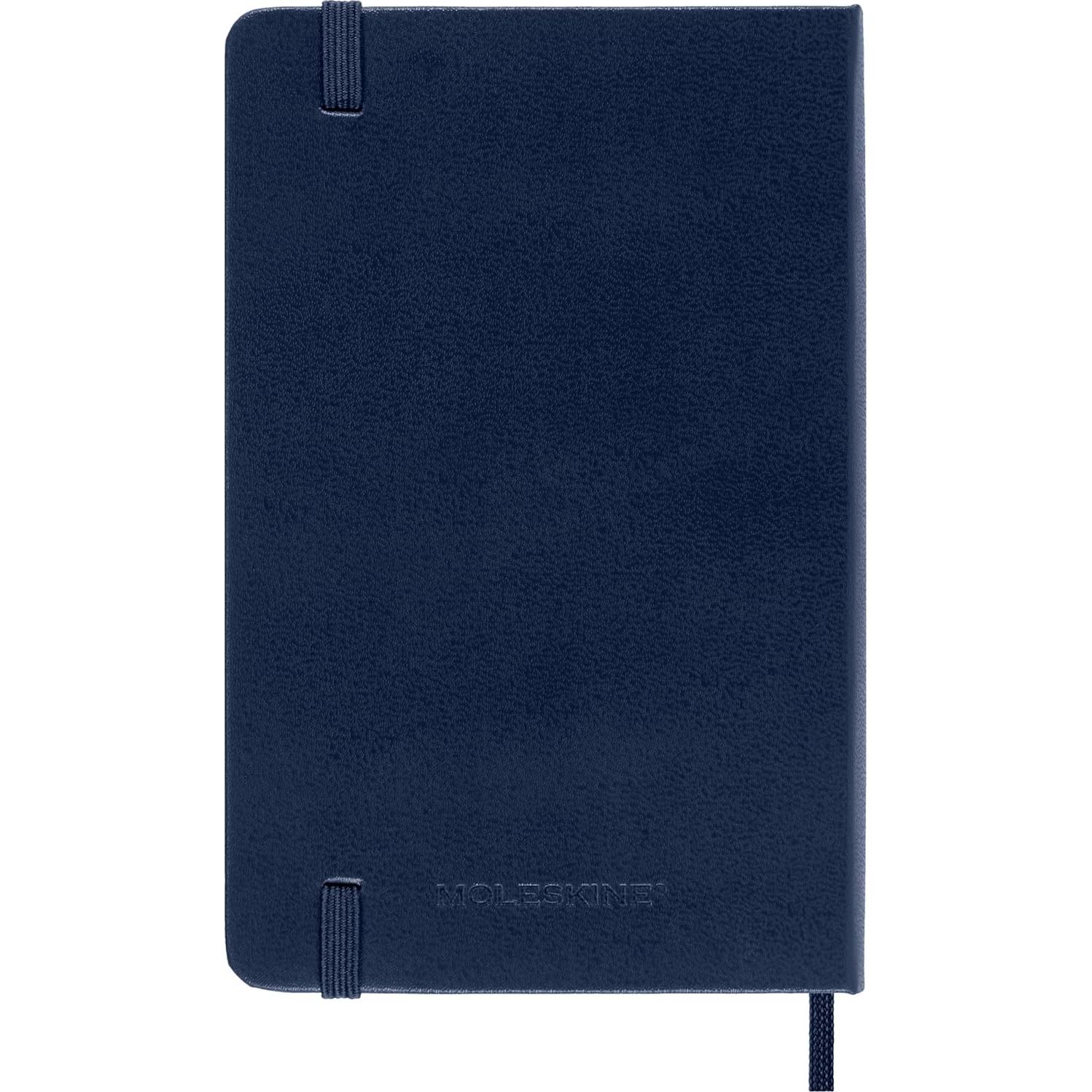 Cuaderno Moleskine Tapa Dura Pocket Rayado Azul Zafiro 192 Páginas