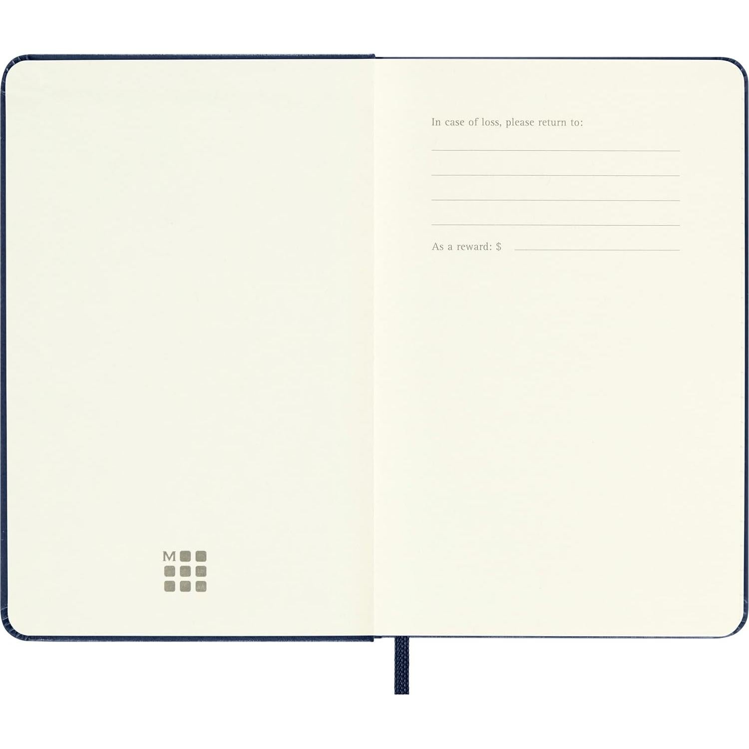 Cuaderno Moleskine Tapa Dura Pocket Rayado Azul Zafiro 192 Páginas