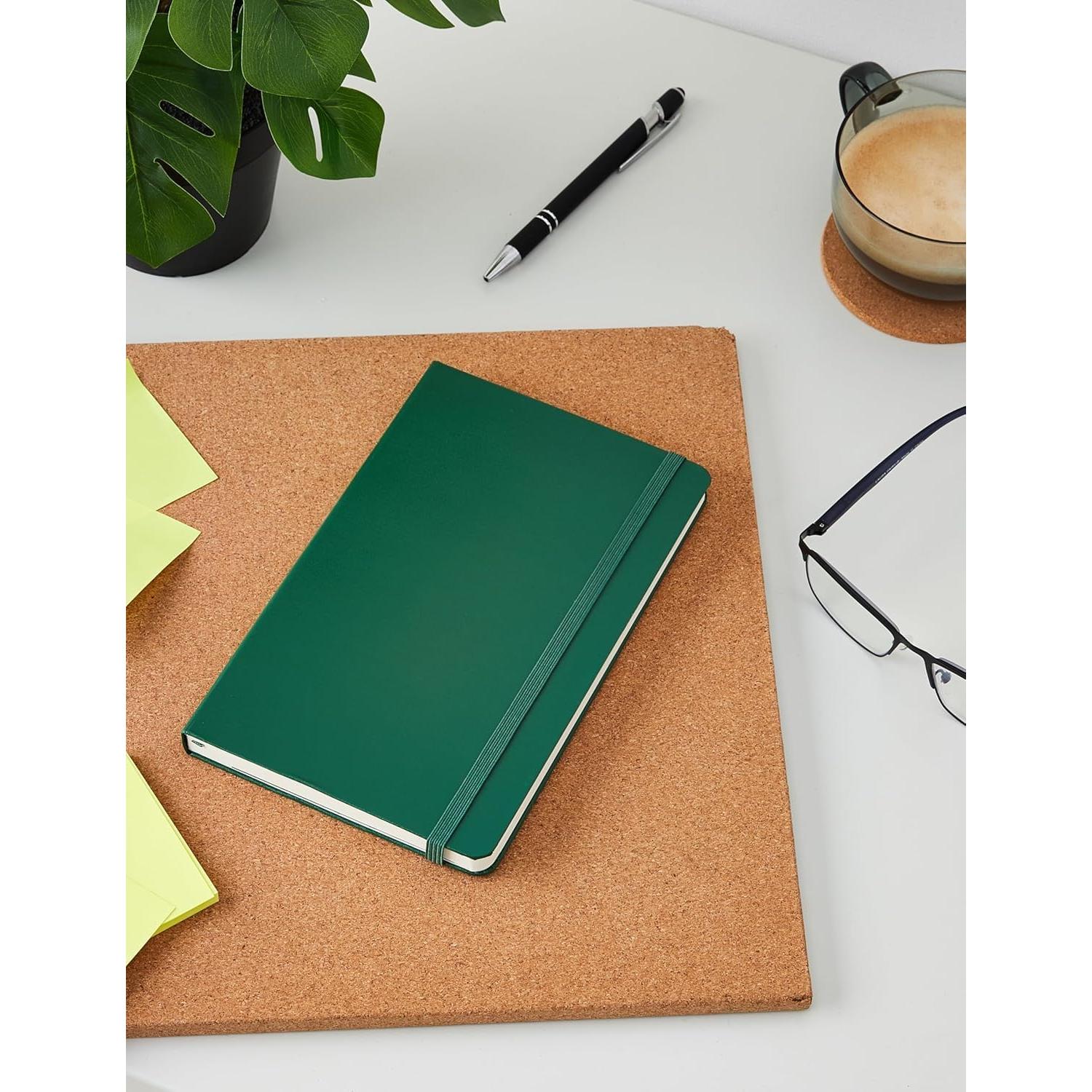 Cuaderno Moleskine Grande Liso Verde Mirtillo Cubierta Dura
