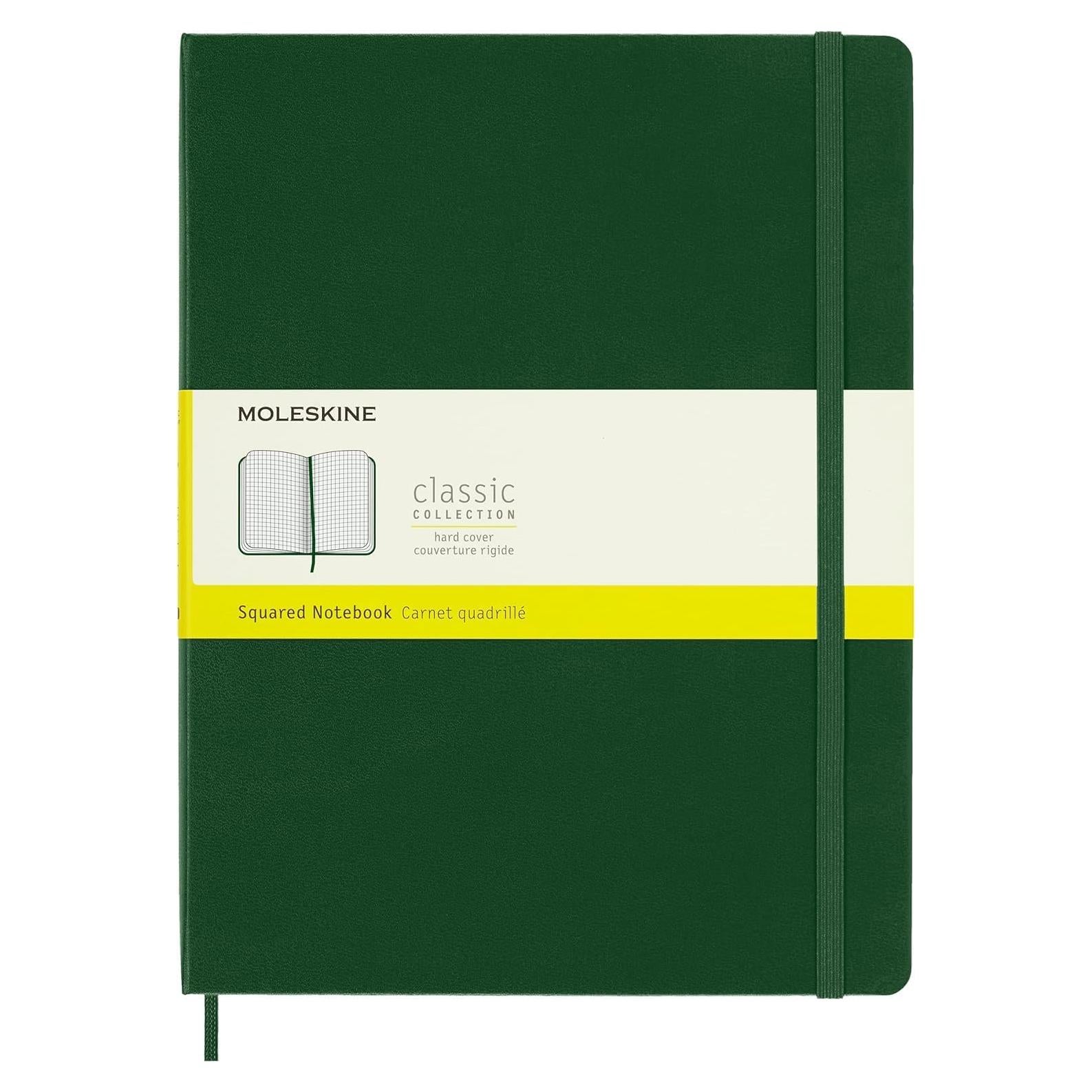 Cuaderno Moleskine Extra Grande Cuadrado Verde Mirtillo Tapa Dura