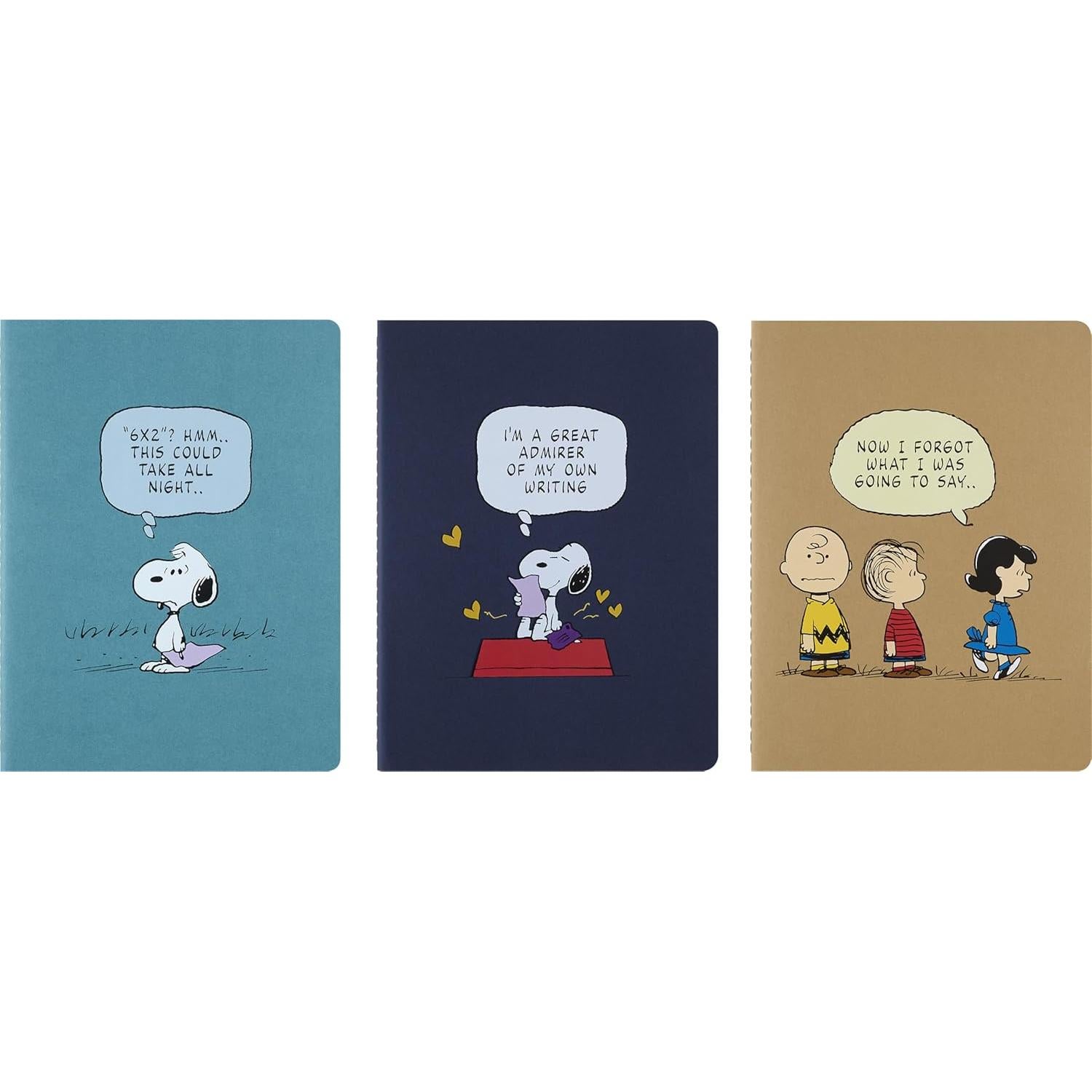 Conjunto de 3 Cuadernos Cahier Moleskine Peanuts XL Rayados