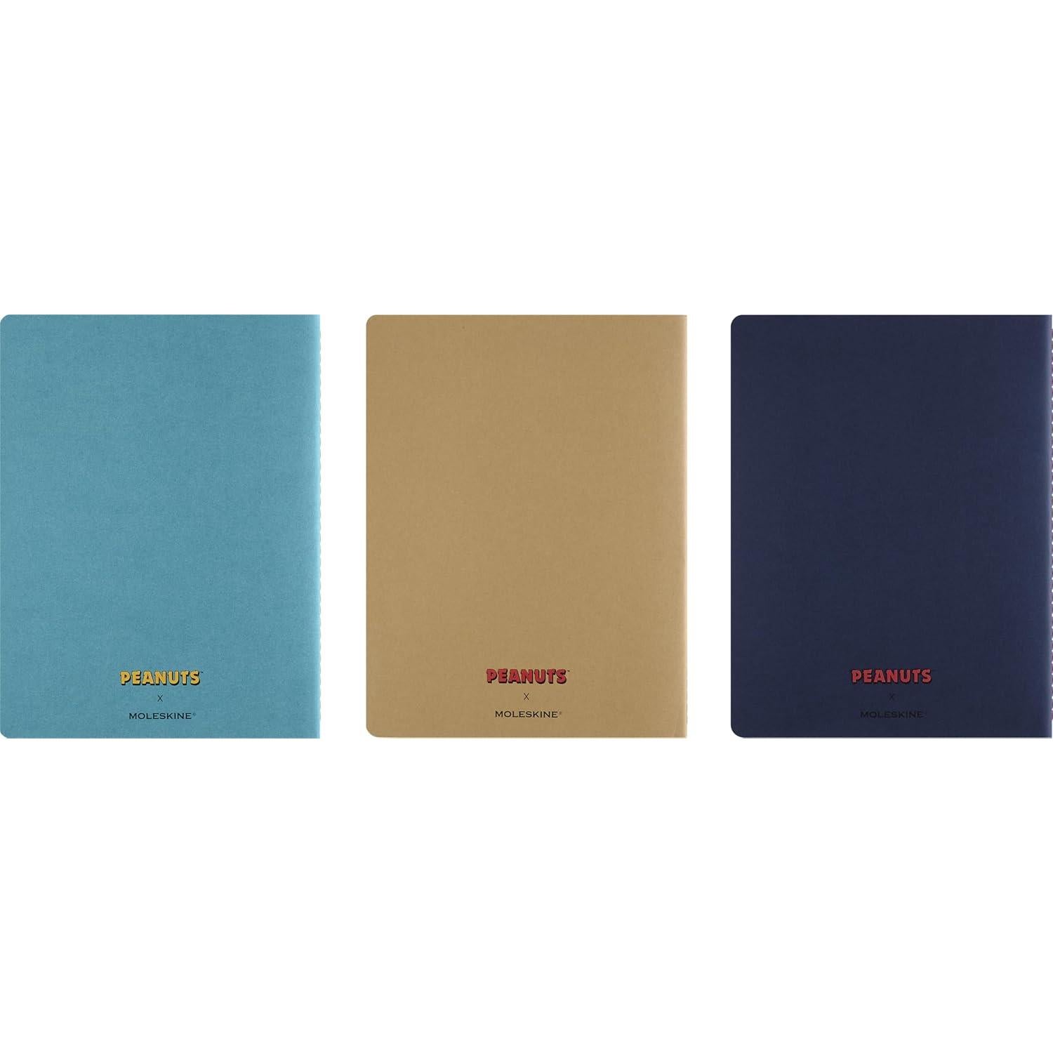 Conjunto de 3 Cuadernos Cahier Moleskine Peanuts XL Rayados