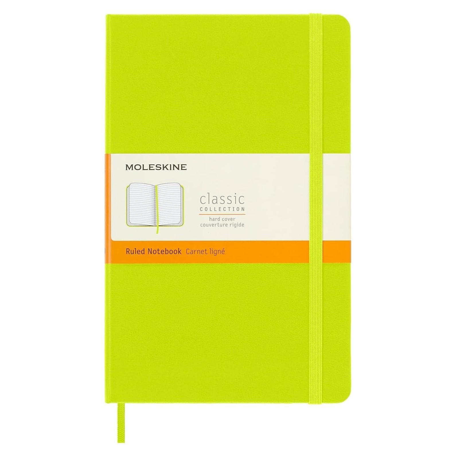 Cuaderno Moleskine Clásico Tapa Dura Grande Rayado Verde 240 Páginas