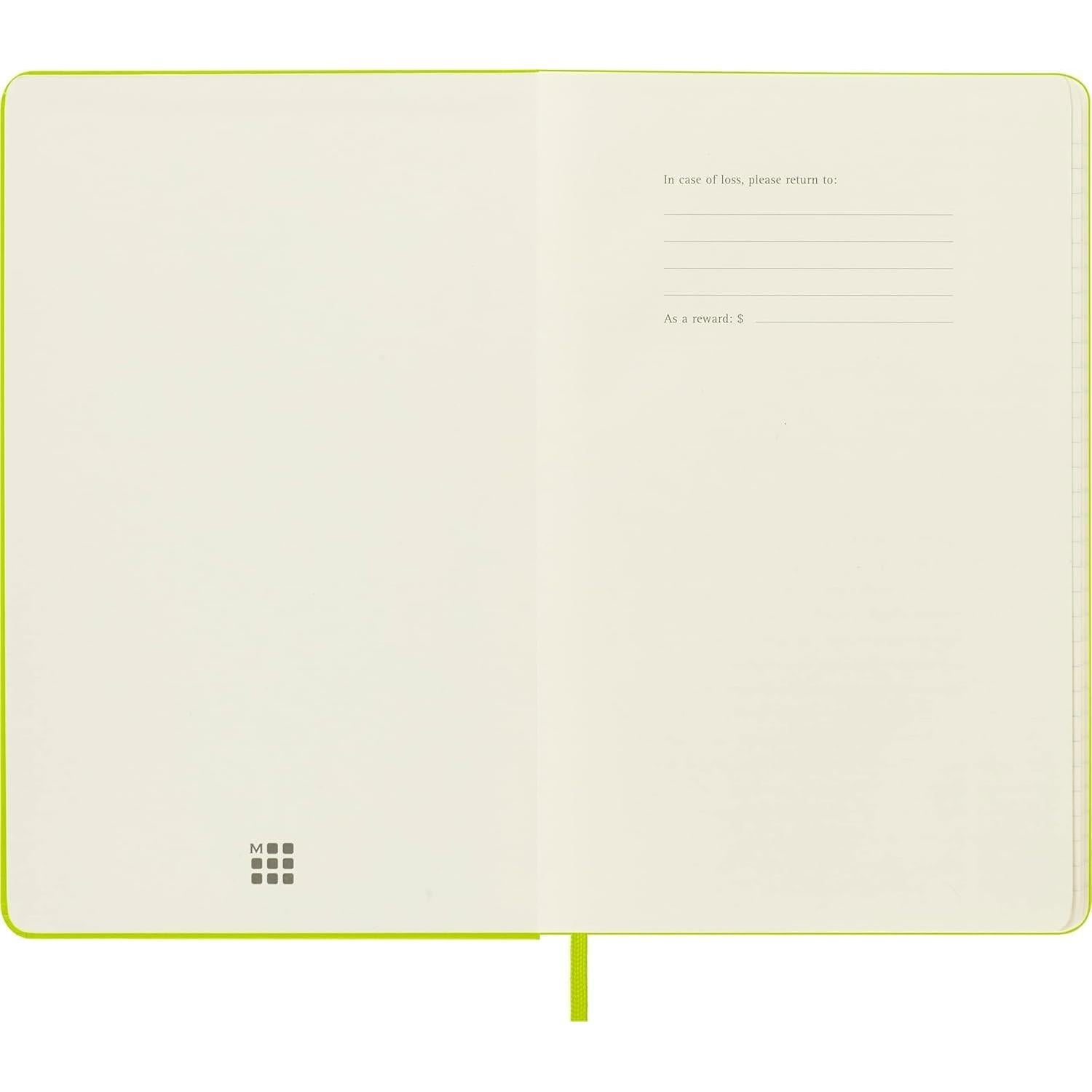 Cuaderno Moleskine Clásico Tapa Dura Grande Rayado Verde 240 Páginas