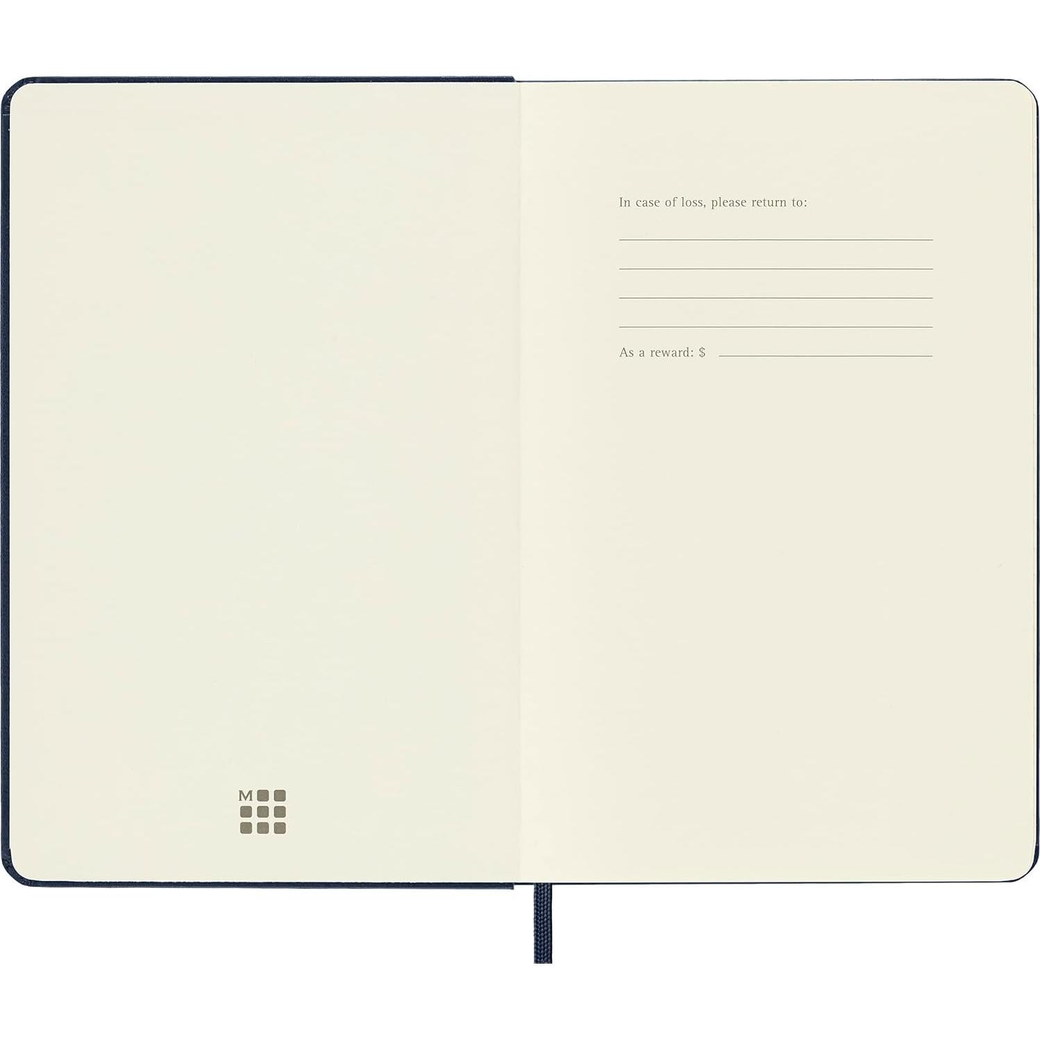 Cuaderno Moleskine Clásico Mediano Rayado Azul Zafiro 208 Páginas