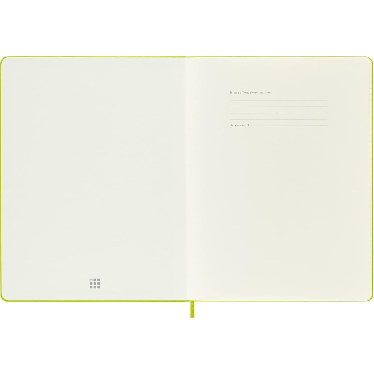 Cuaderno Moleskine Clásico XL Rayado Verde Limón 19x25cm