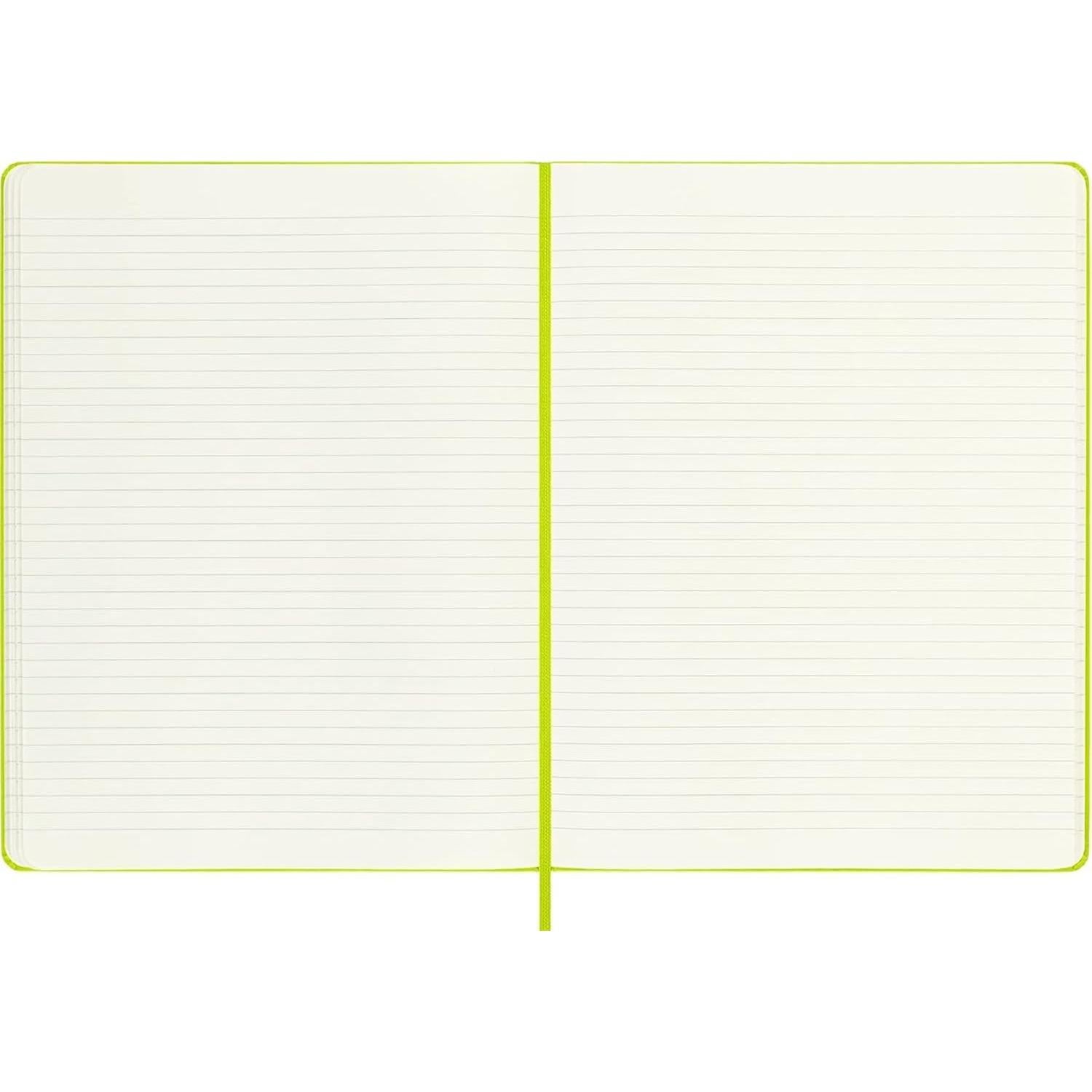 Cuaderno Moleskine Clásico XL Rayado Verde Limón 19x25cm