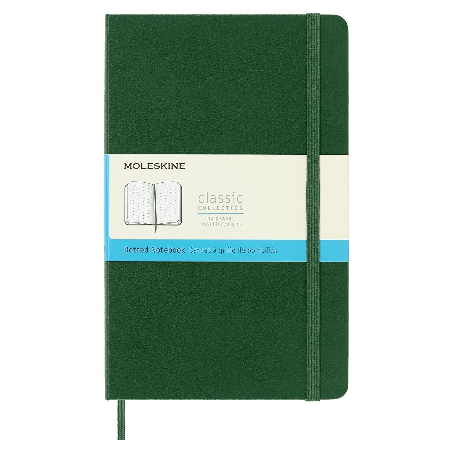 Cuaderno Moleskine Grande Tapa Dura Punteado Verde Mirtillo