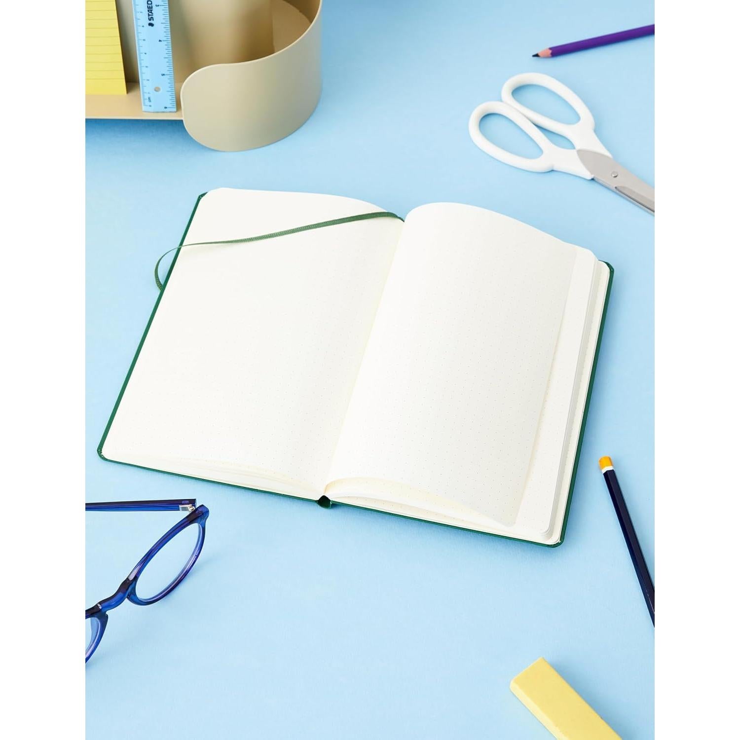 Cuaderno Moleskine Grande Tapa Dura Punteado Verde Mirtillo