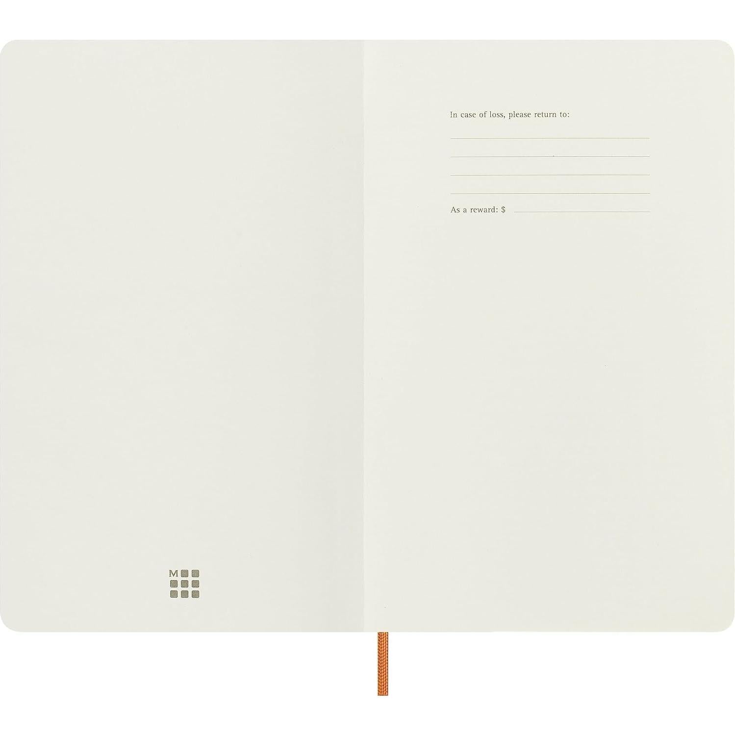 Cuaderno Moleskine Vegea Grande Rayado Naranja 12.7x20.3cm
