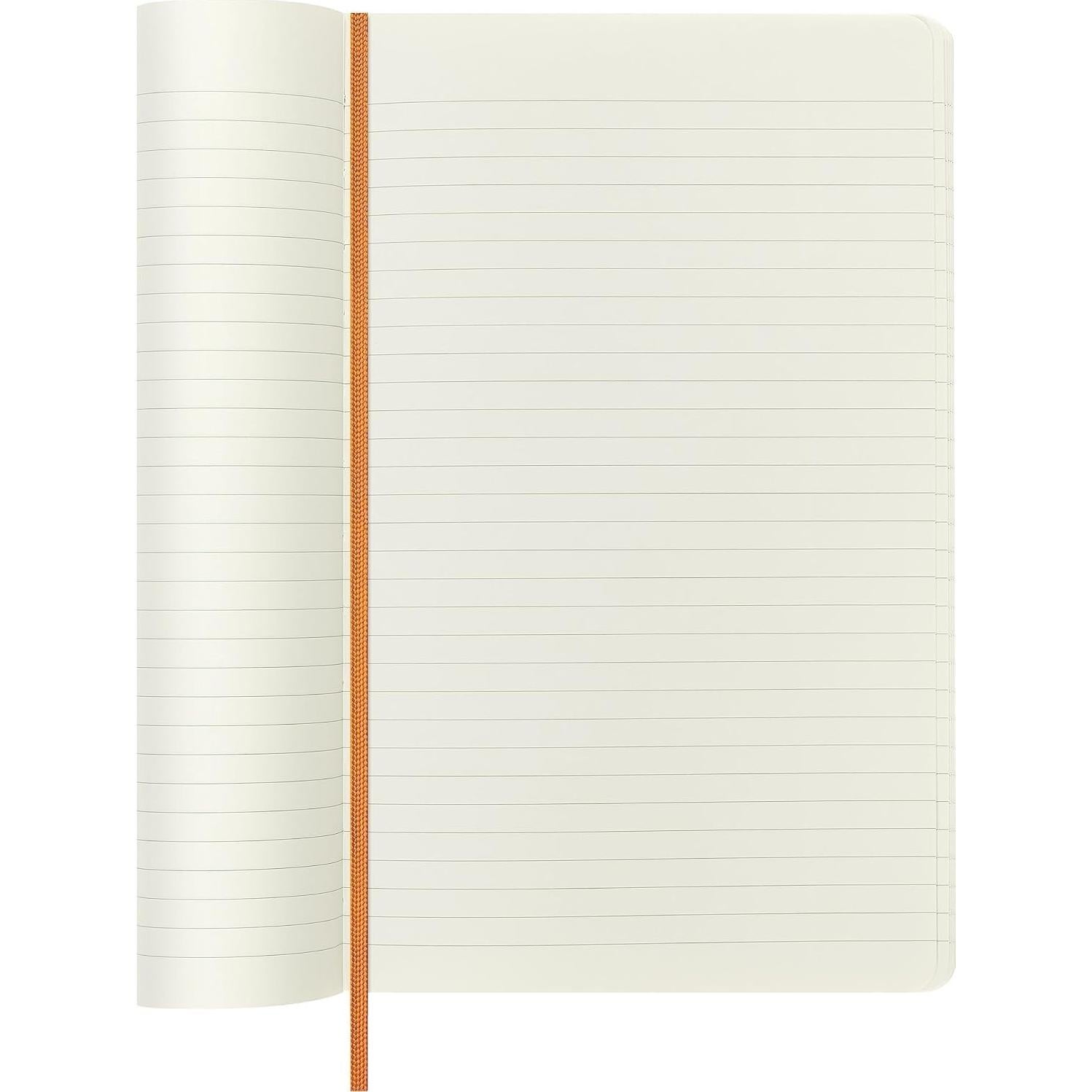Cuaderno Moleskine Vegea Grande Rayado Naranja 12.7x20.3cm