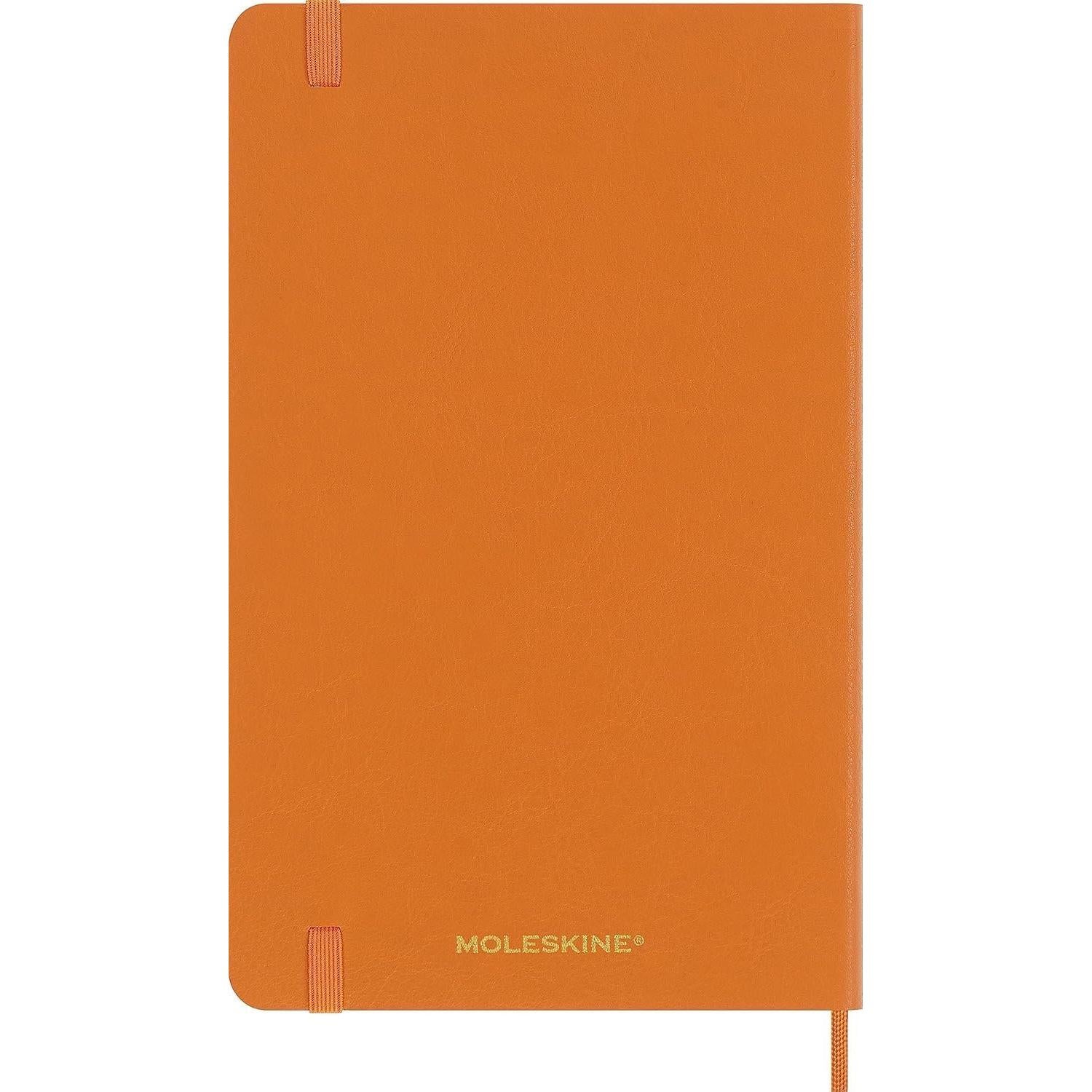Cuaderno Moleskine Vegea Grande Rayado Naranja 12.7x20.3cm