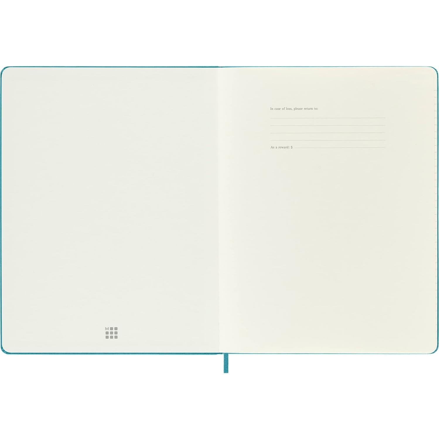 Cuaderno Moleskine Clásico Tapa Dura XL Rayado Azul 192 Páginas