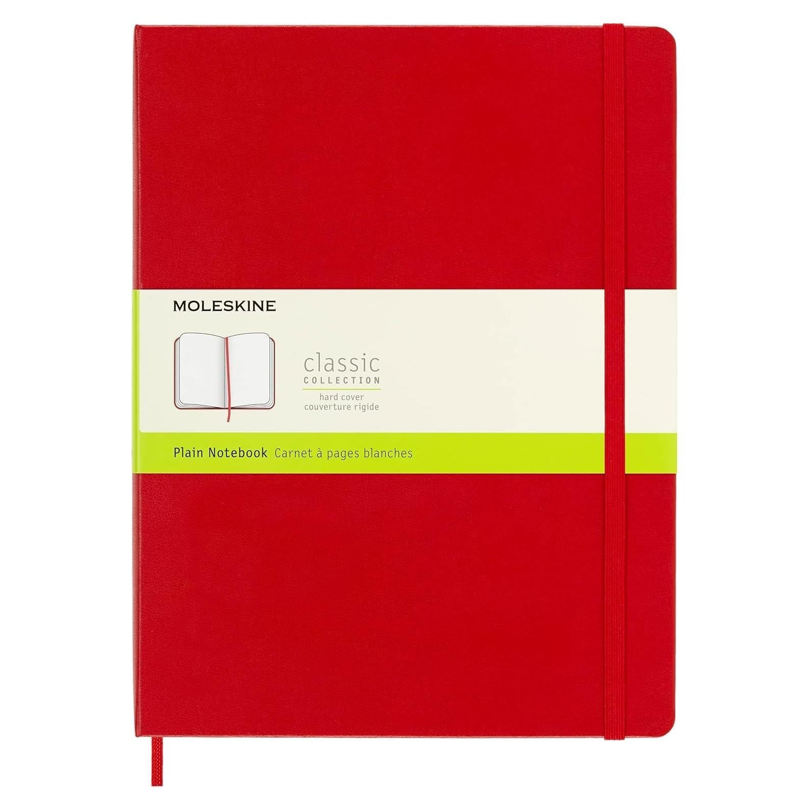 Cuaderno Moleskine XL Tapa Dura Liso Rojo 192 Páginas 19x25cm