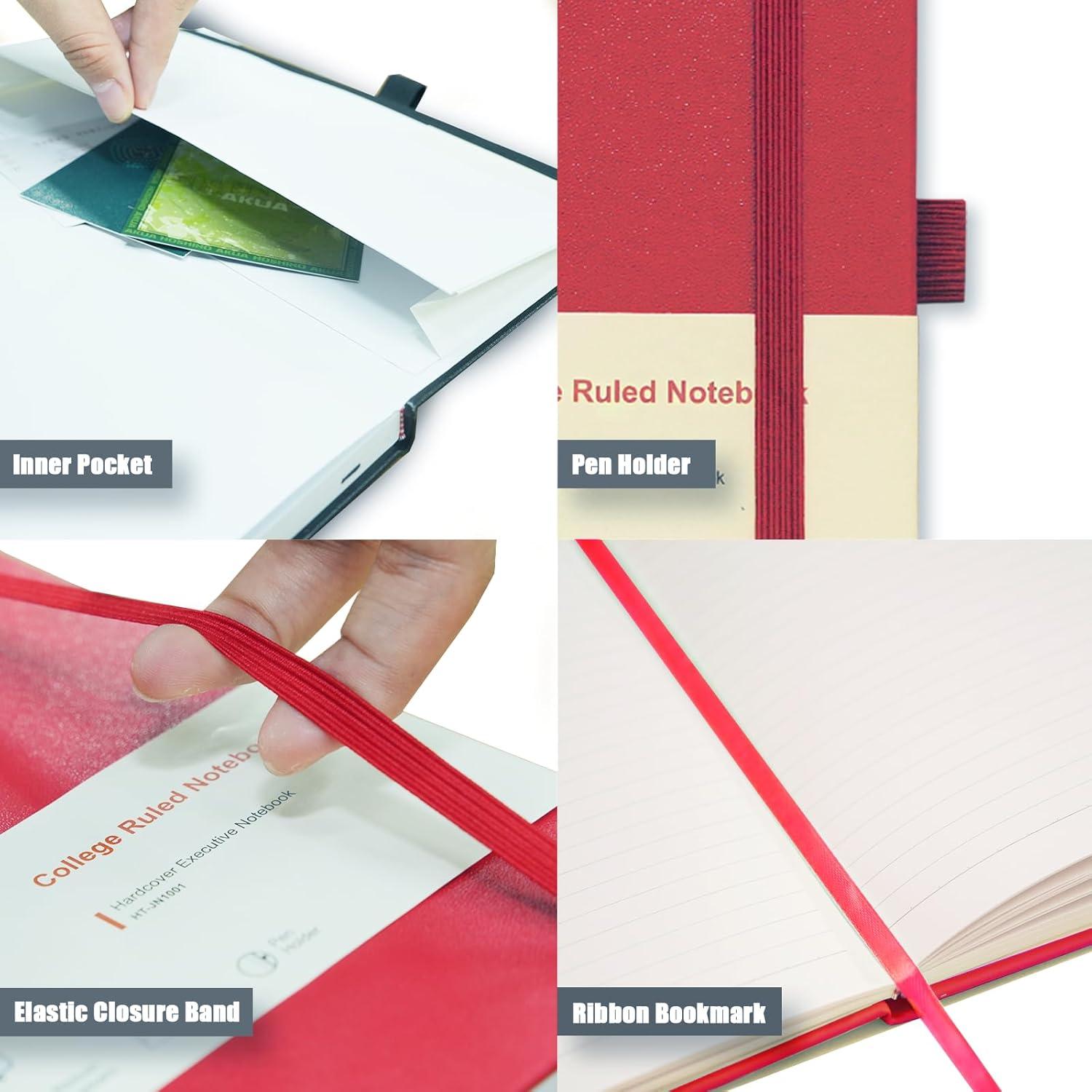 Cuadernos A5 de tapa dura Heture - 6 paquetes, 160 páginas