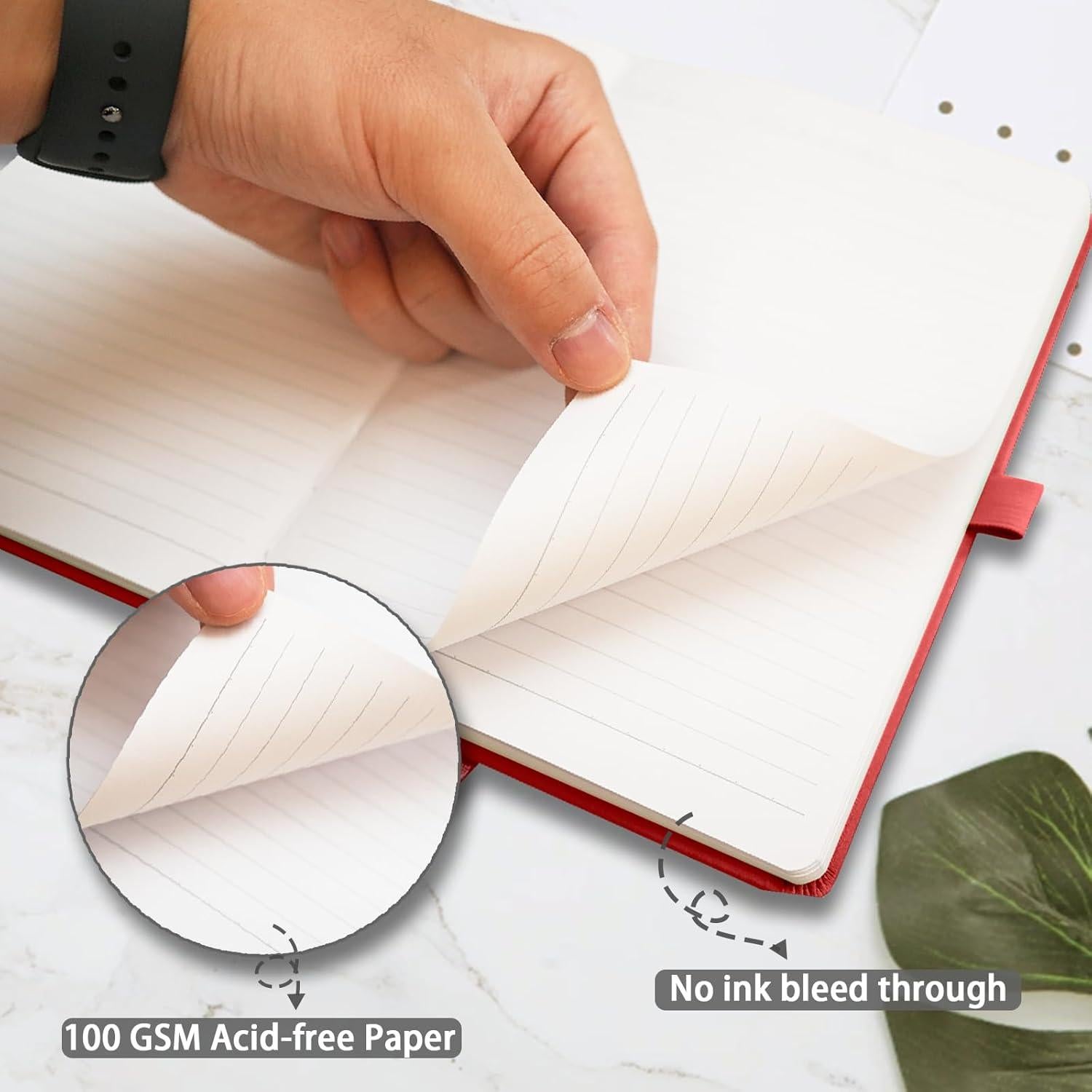 Cuadernos A5 de tapa dura Heture - 6 paquetes, 160 páginas