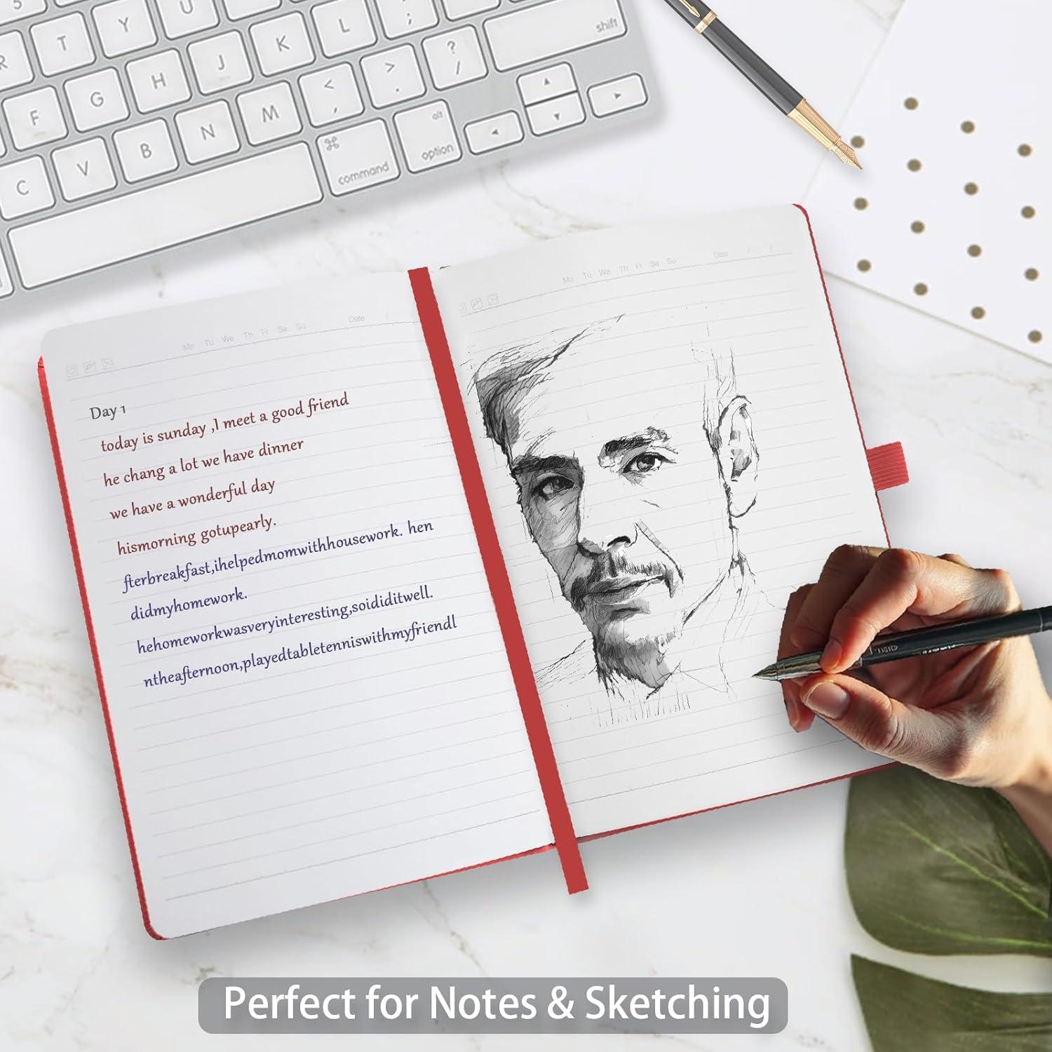 Cuadernos A5 de tapa dura Heture - 6 paquetes, 160 páginas