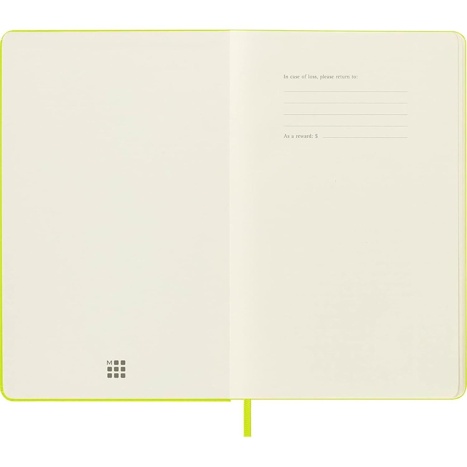 Cuaderno Moleskine Clásico Tapa Dura Verde Limón 240 Páginas