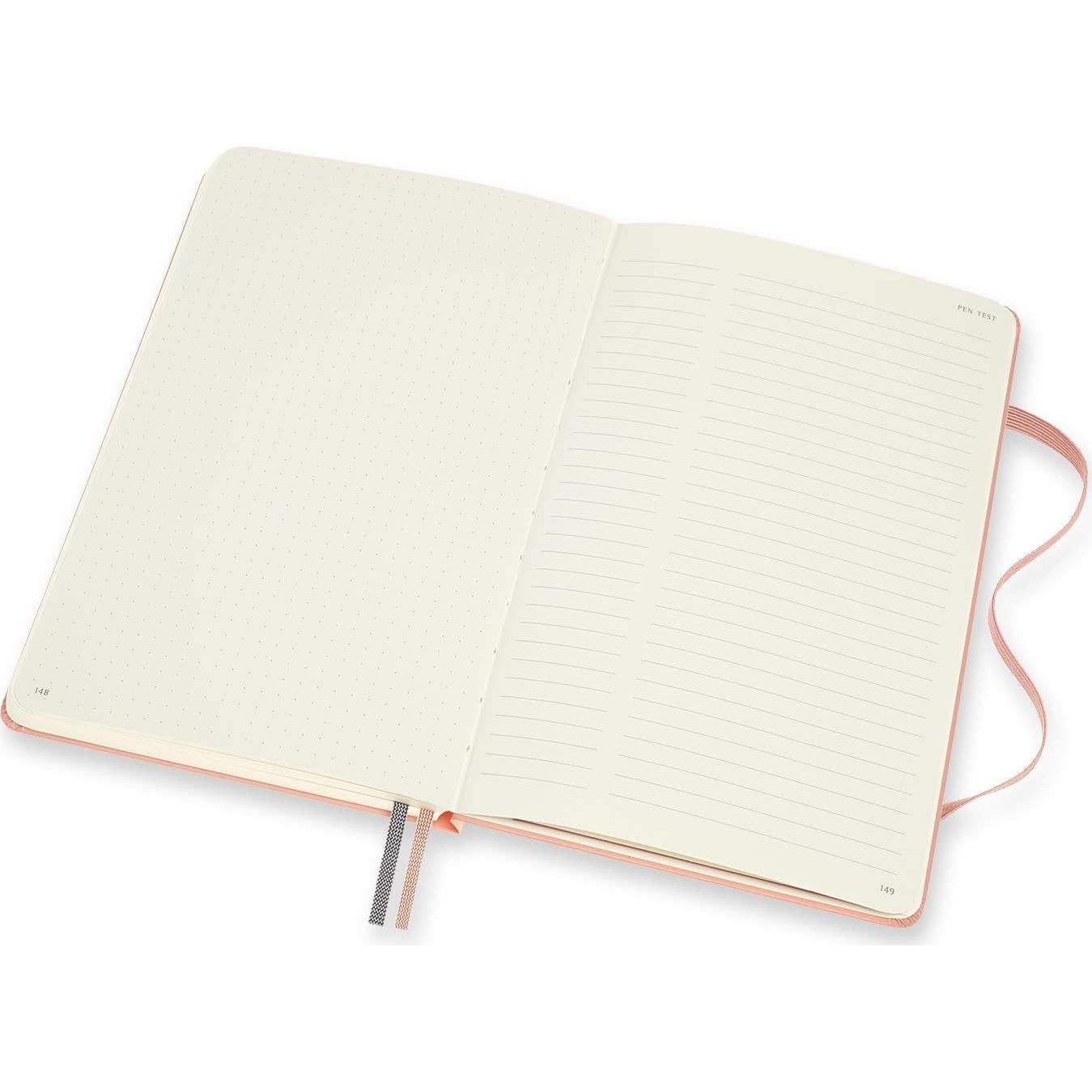 Moleskine Logbook Grande Tapa Dura Rosa Coral 160 Páginas Puntos