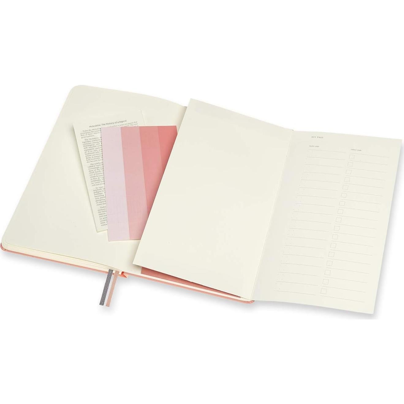 Moleskine Logbook Grande Tapa Dura Rosa Coral 160 Páginas Puntos