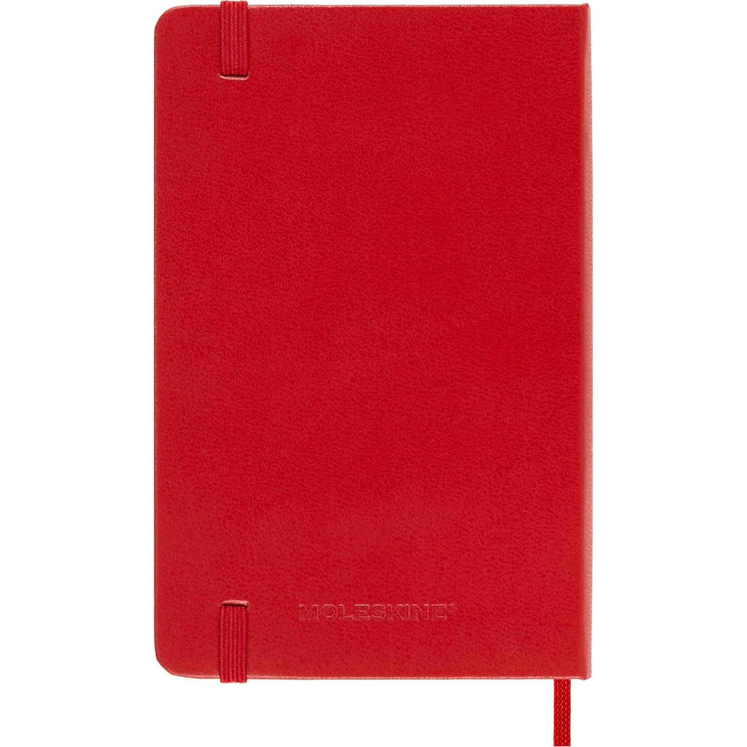 Cuaderno Moleskine Clásico Tapa Dura Pocket Rojo 192 Páginas