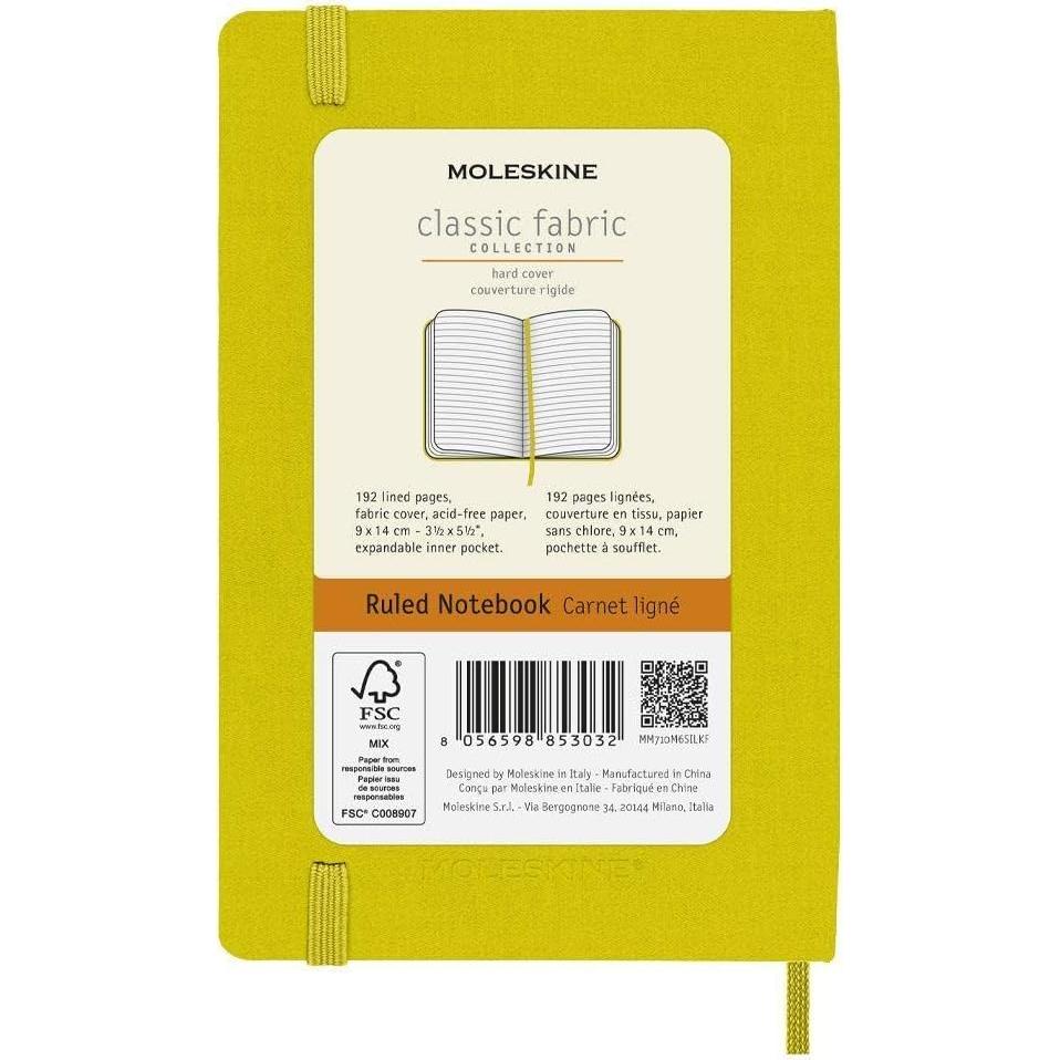 Cuaderno Moleskine Tapa Dura Pocket Rayado Amarillo 192 Páginas