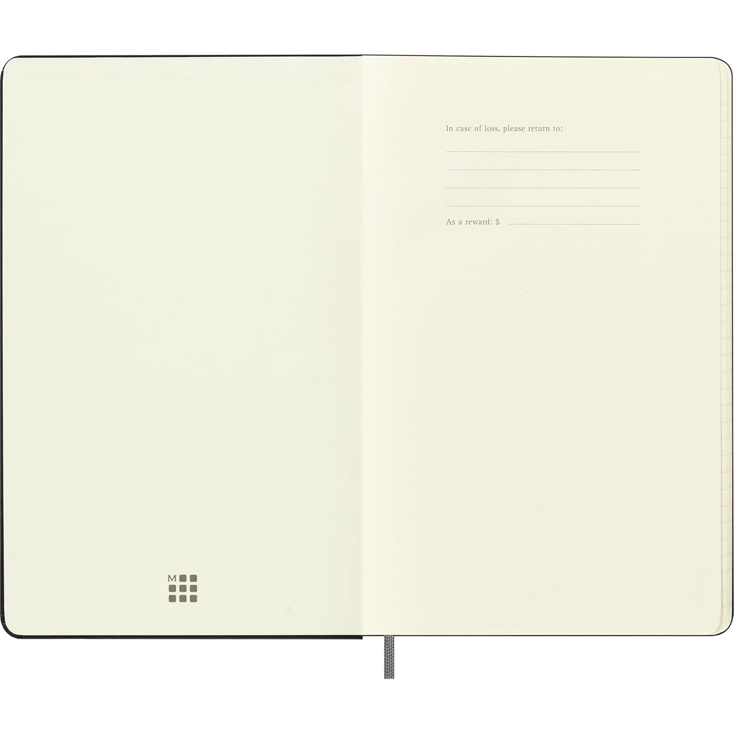 Cuaderno Grande Moleskine Negro Tapa Dura Rayado 240 Páginas