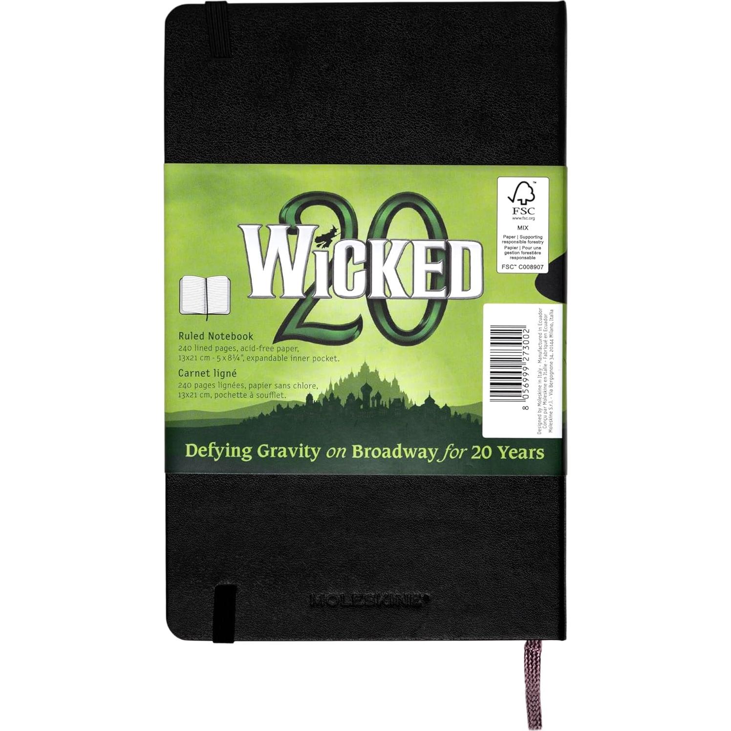 Cuaderno Moleskine Wicked Edición Limitada Grande Rayado