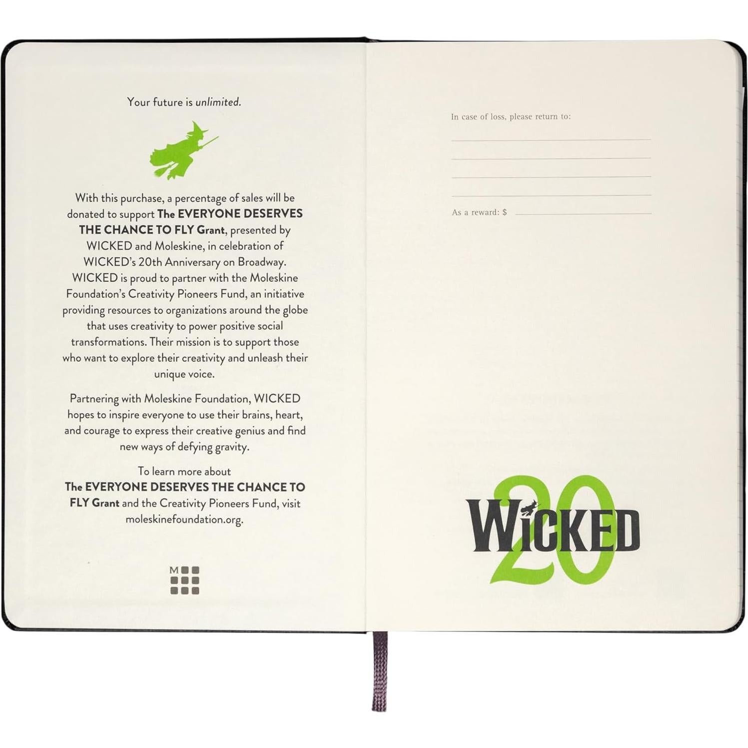 Cuaderno Moleskine Wicked Edición Limitada Grande Rayado