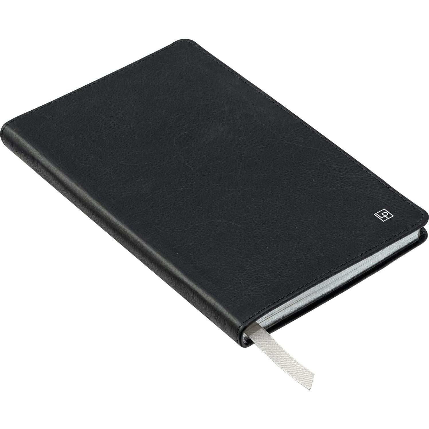 Cuaderno de Piel Leatherpress Grande Negro Tuxedo Rayado