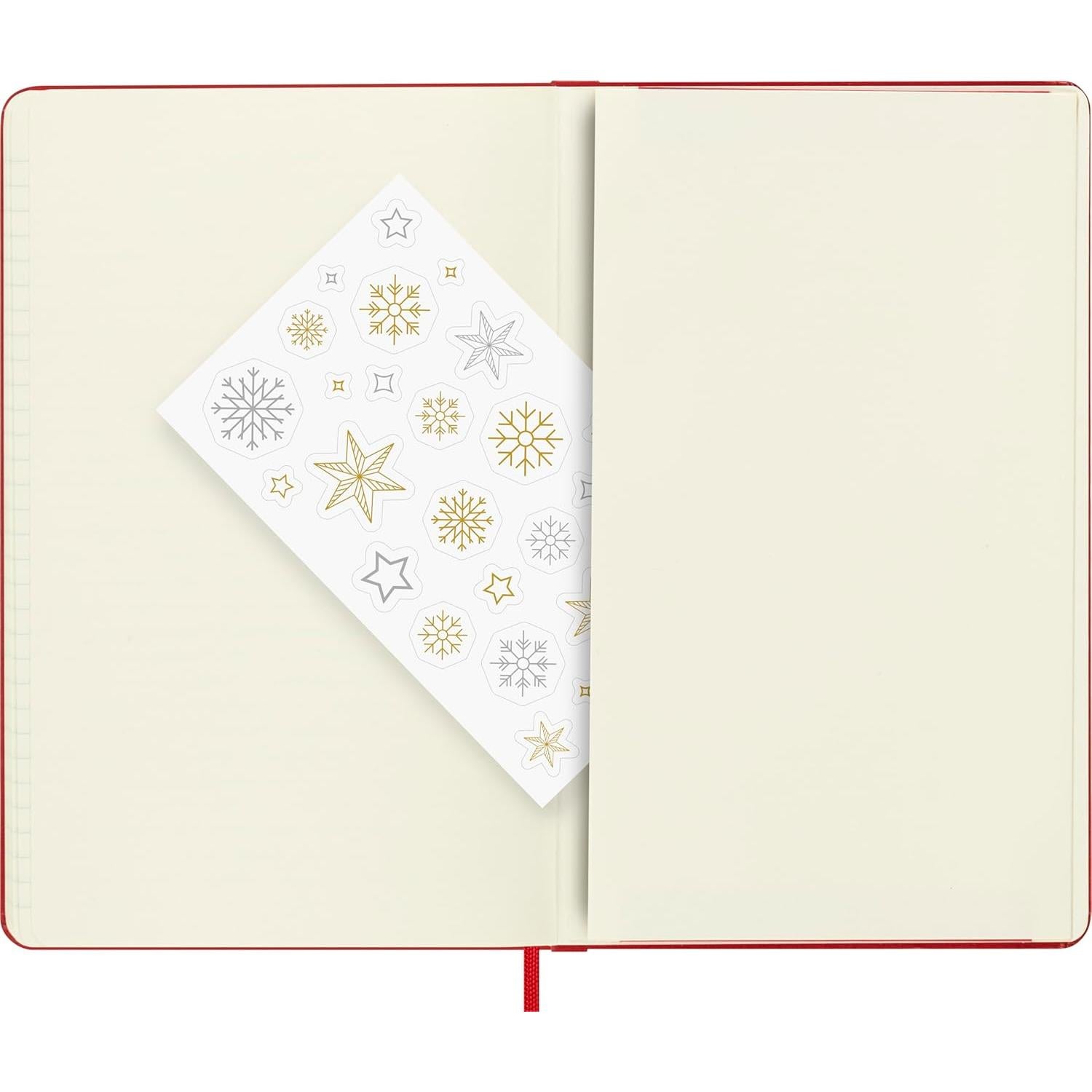 Cuaderno Grande Moleskine Tapa Dura Rayado Rojo 240 Páginas