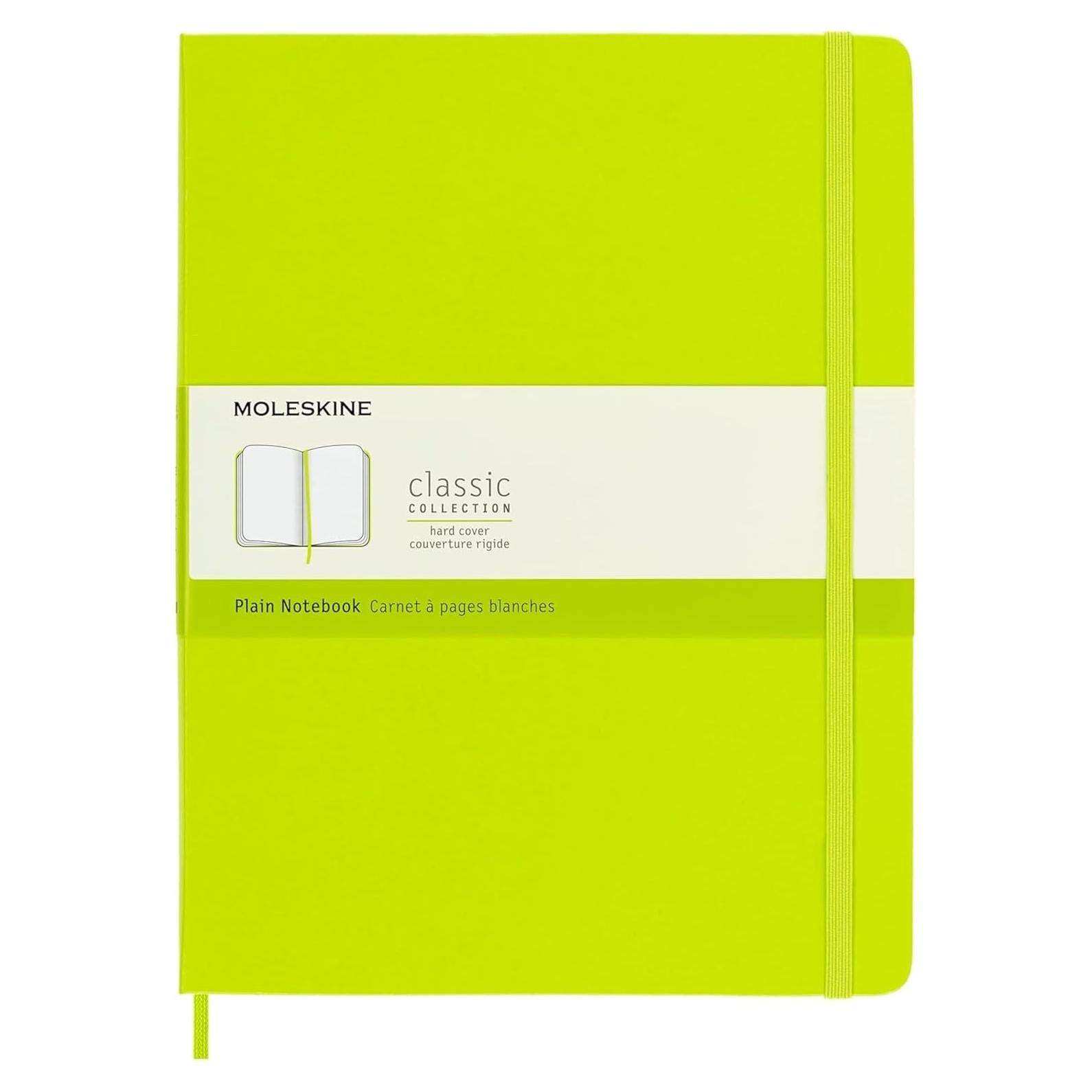 Cuaderno Moleskine Clásico XL Verde Limón 192 Páginas Liso