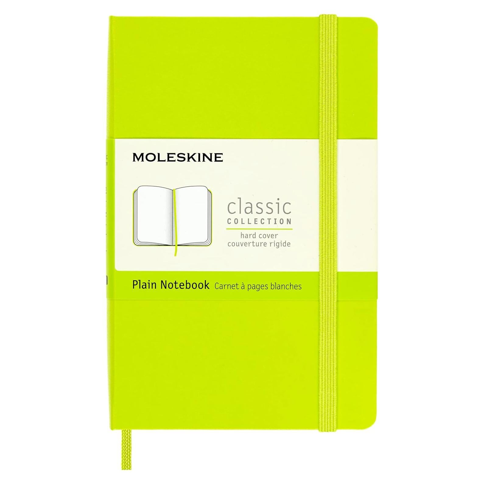 Cuaderno Clásico Moleskine Pocket Liso Verde Limón 192 Páginas
