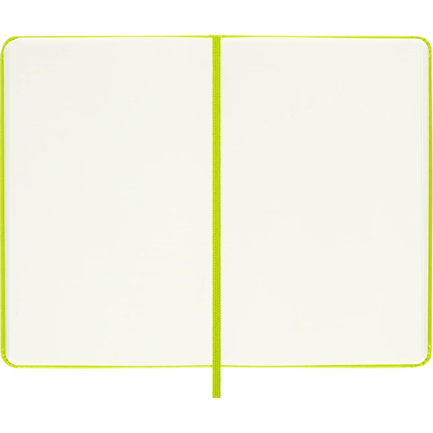 Cuaderno Clásico Moleskine Pocket Liso Verde Limón 192 Páginas