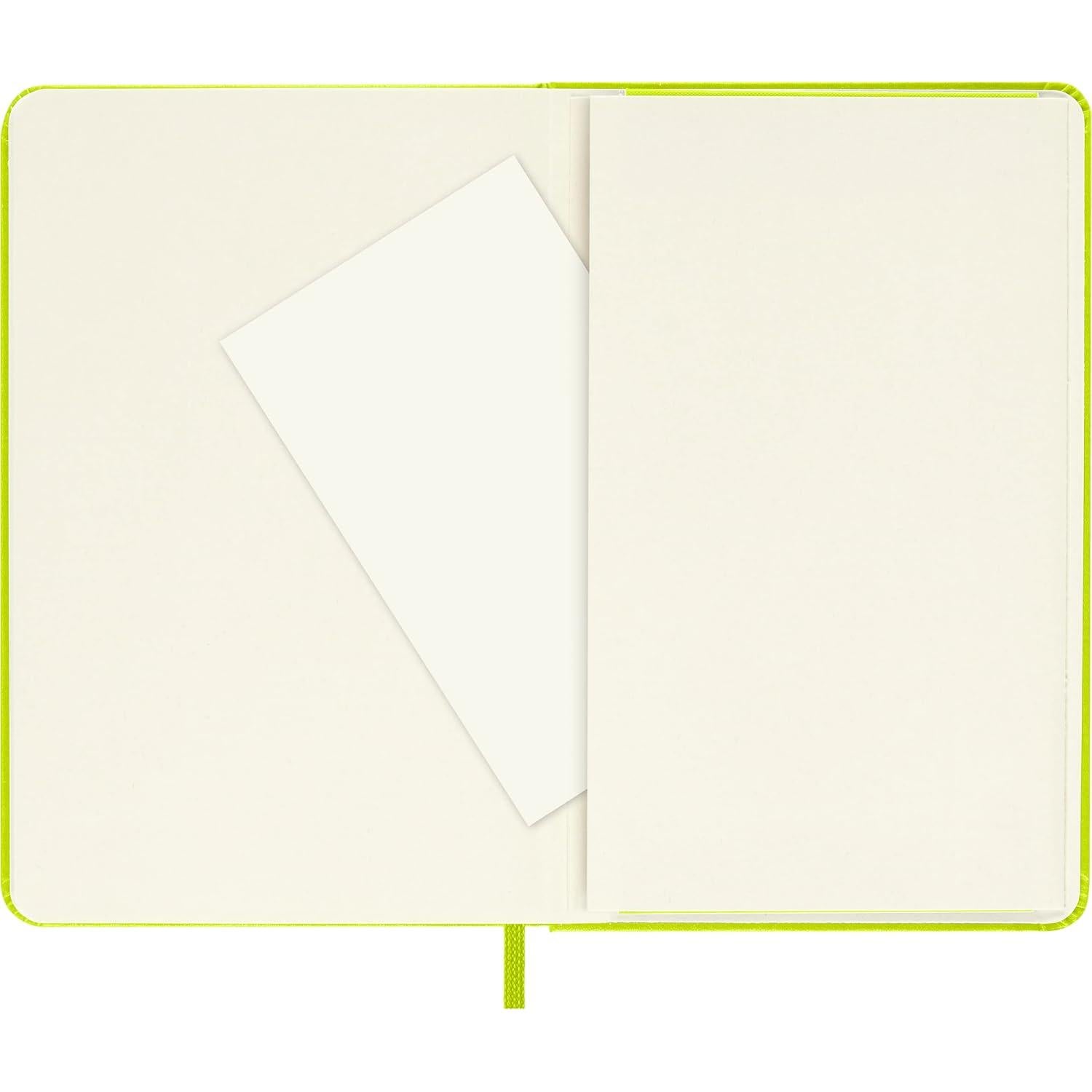 Cuaderno Clásico Moleskine Pocket Liso Verde Limón 192 Páginas