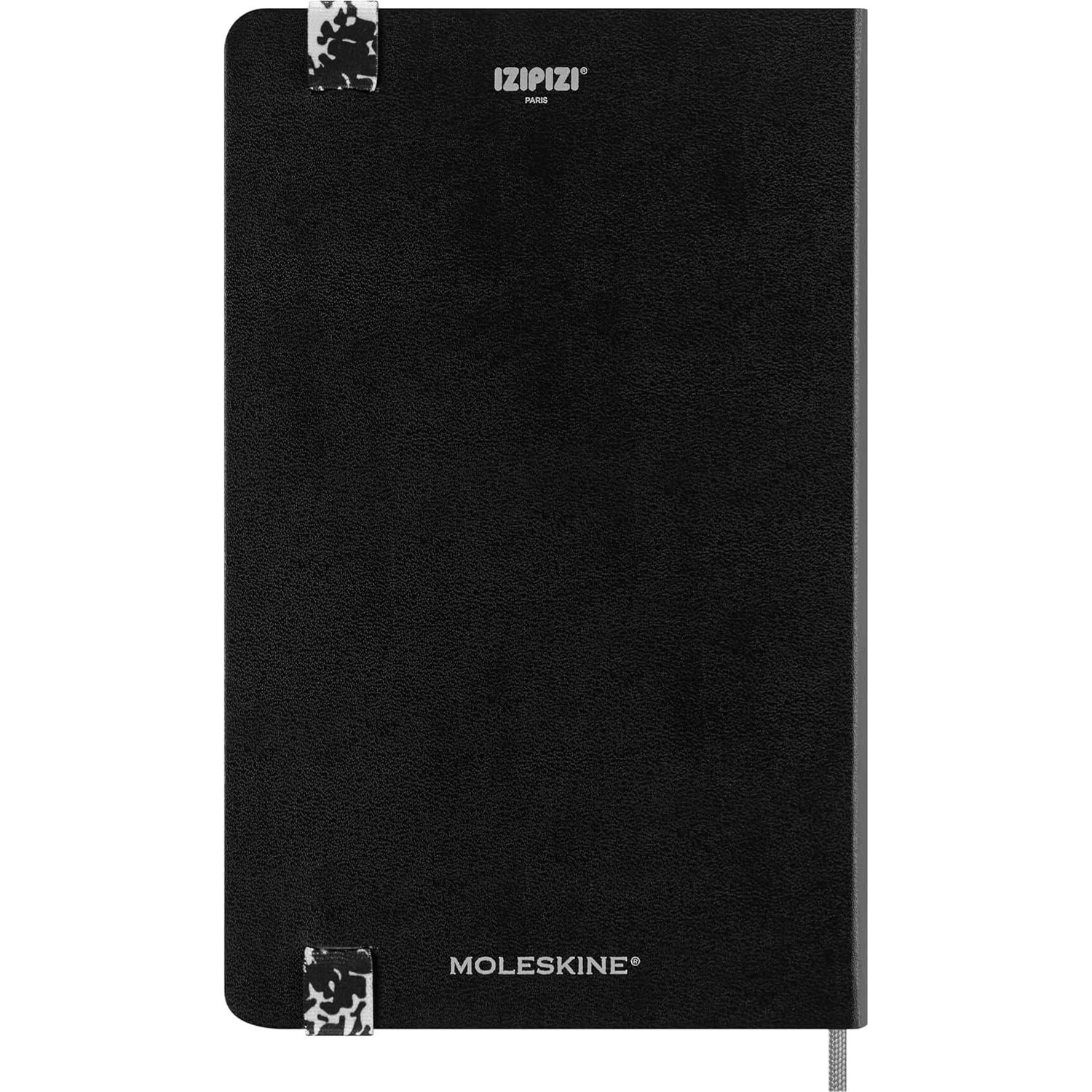 Cuaderno Moleskine Grande Rayado Tapa Dura IZIPIZI Carbón