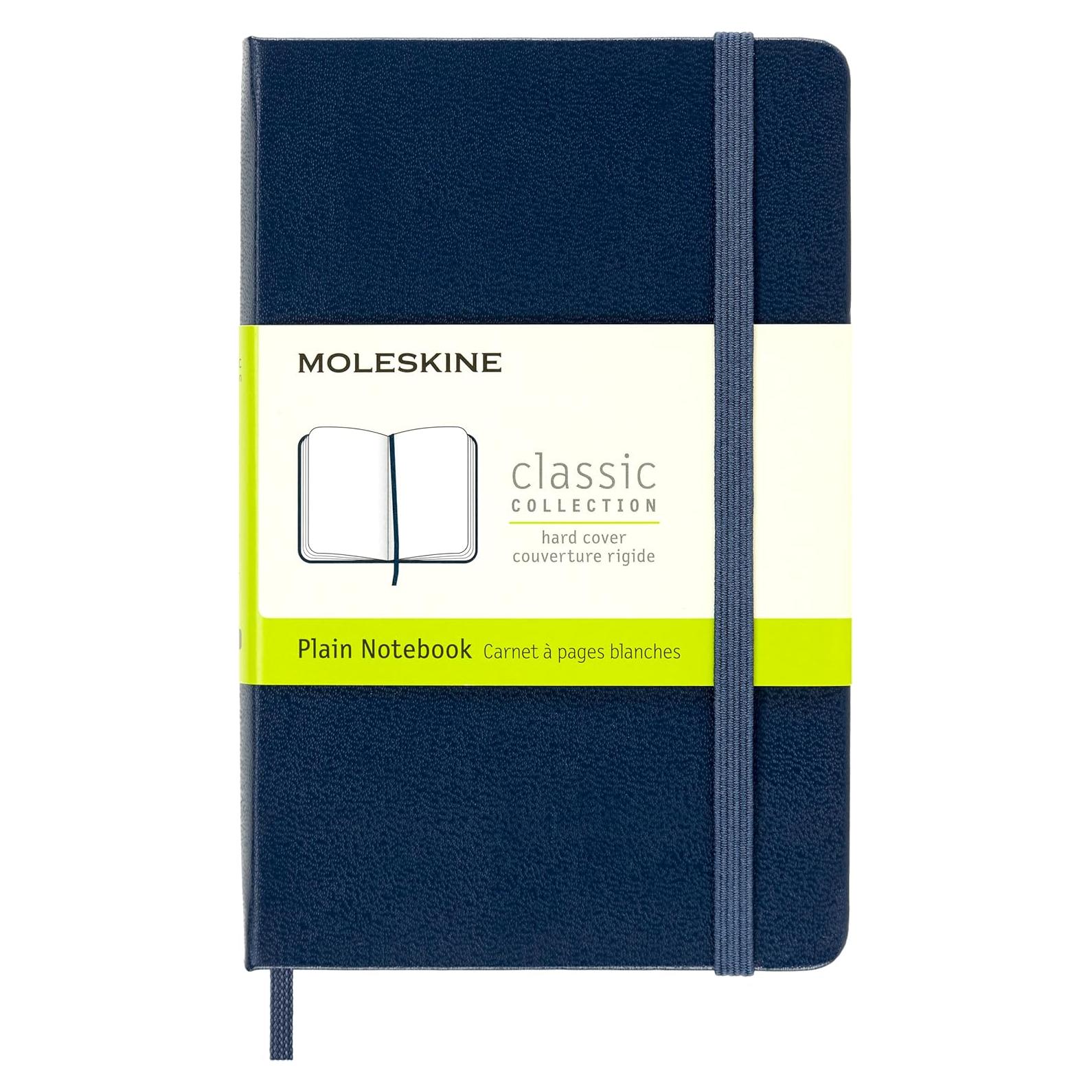 Cuaderno Moleskine Clásico Pocket Azul Zafiro 192 Páginas Liso