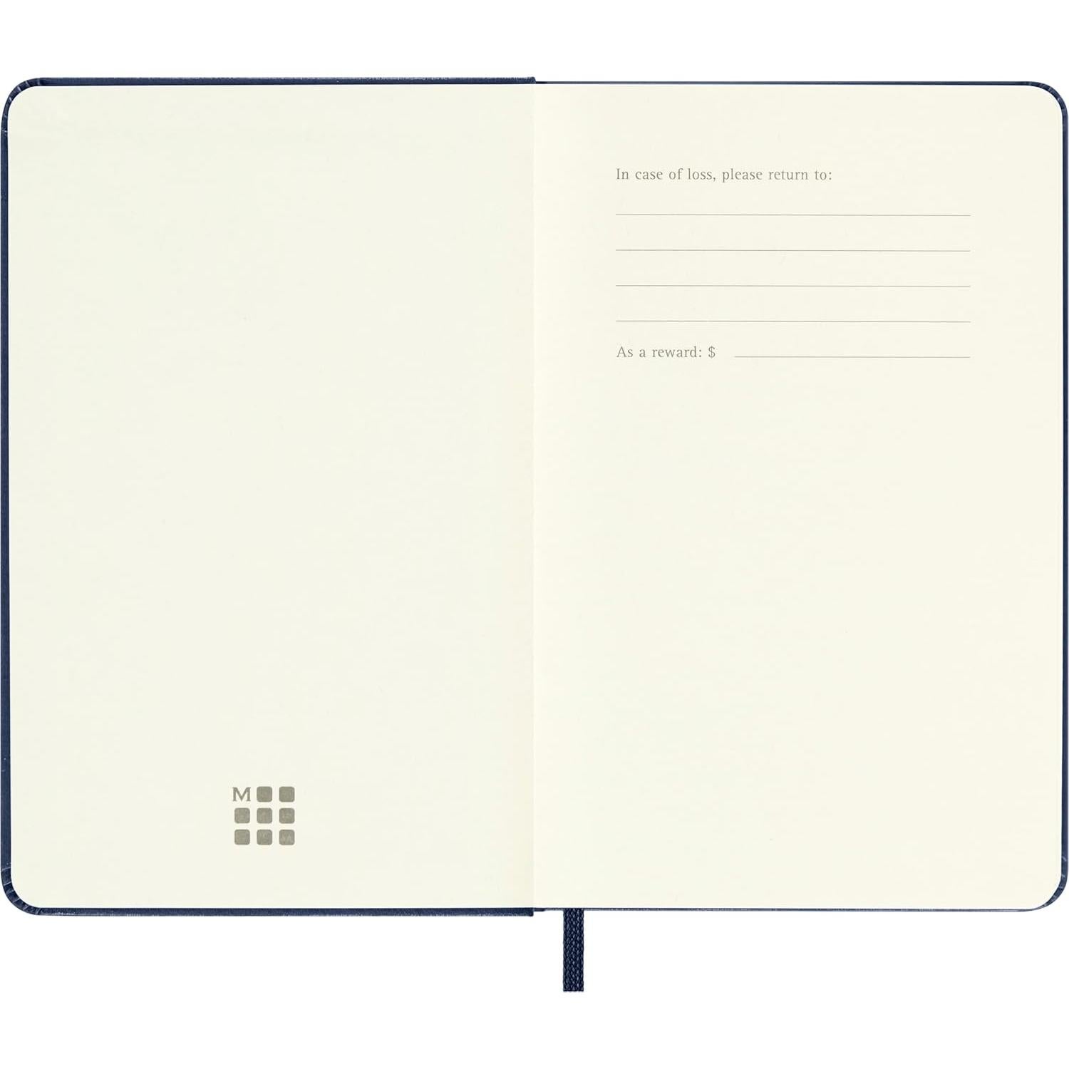 Cuaderno Moleskine Clásico Pocket Azul Zafiro 192 Páginas Liso