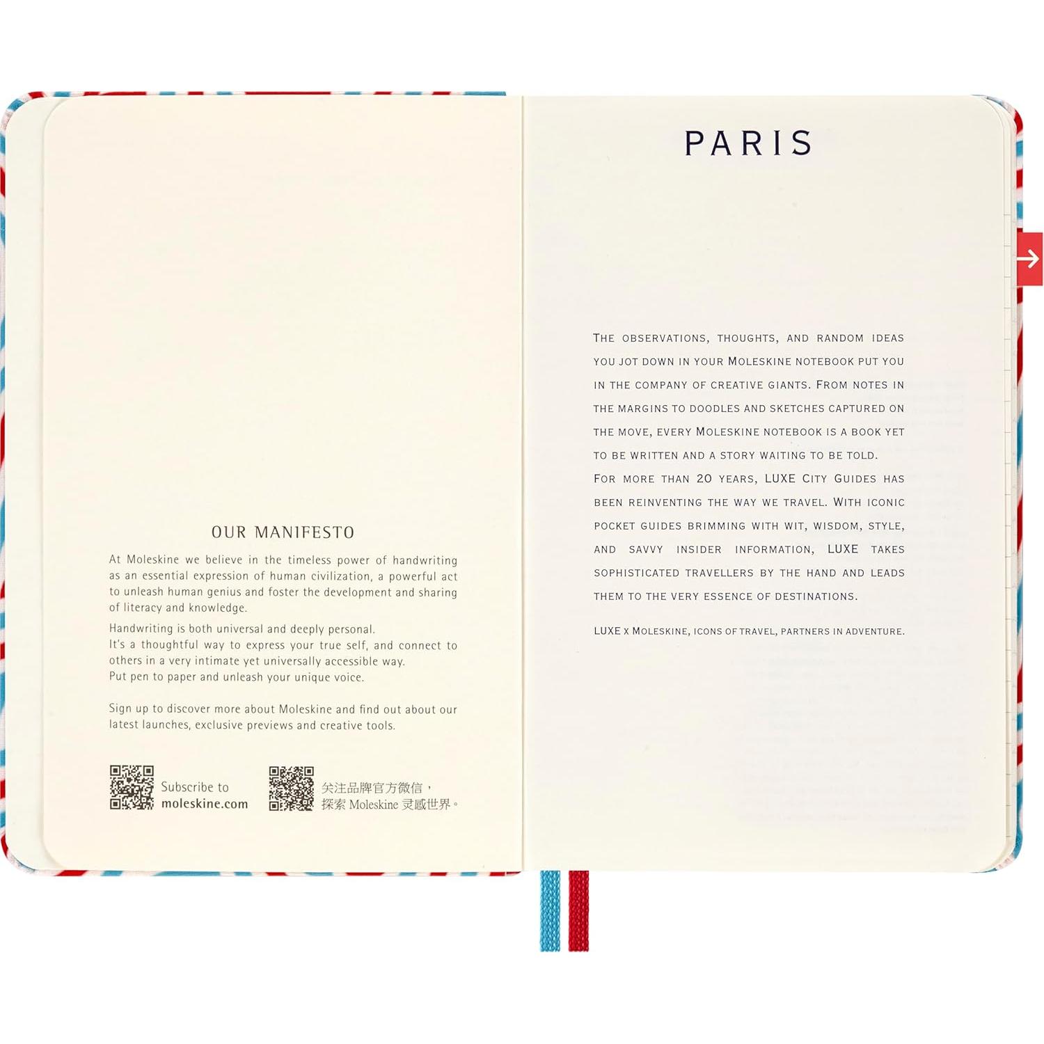 Cuaderno de Viaje Moleskine LUXE París Pocket 112 Páginas