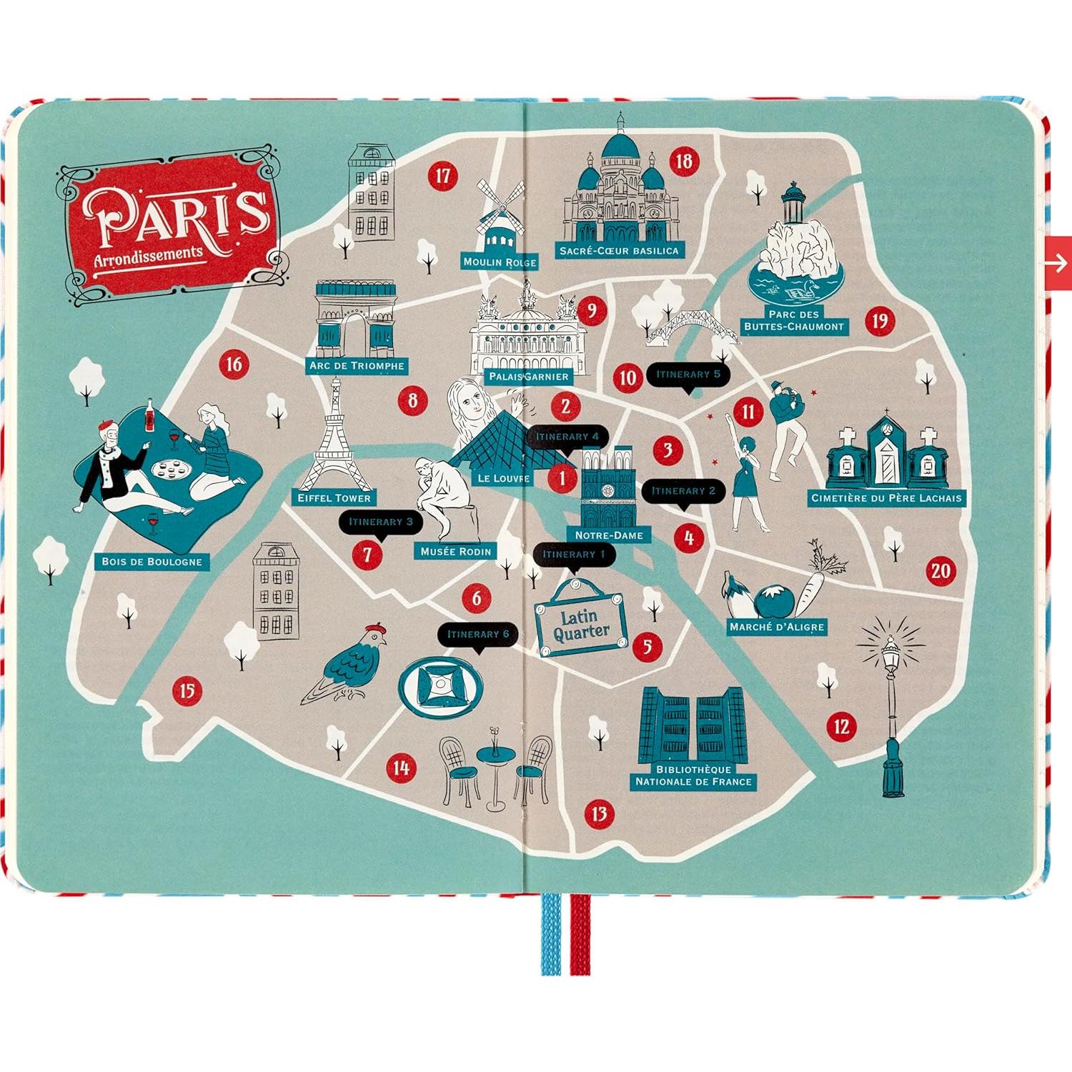 Cuaderno de Viaje Moleskine LUXE París Pocket 112 Páginas