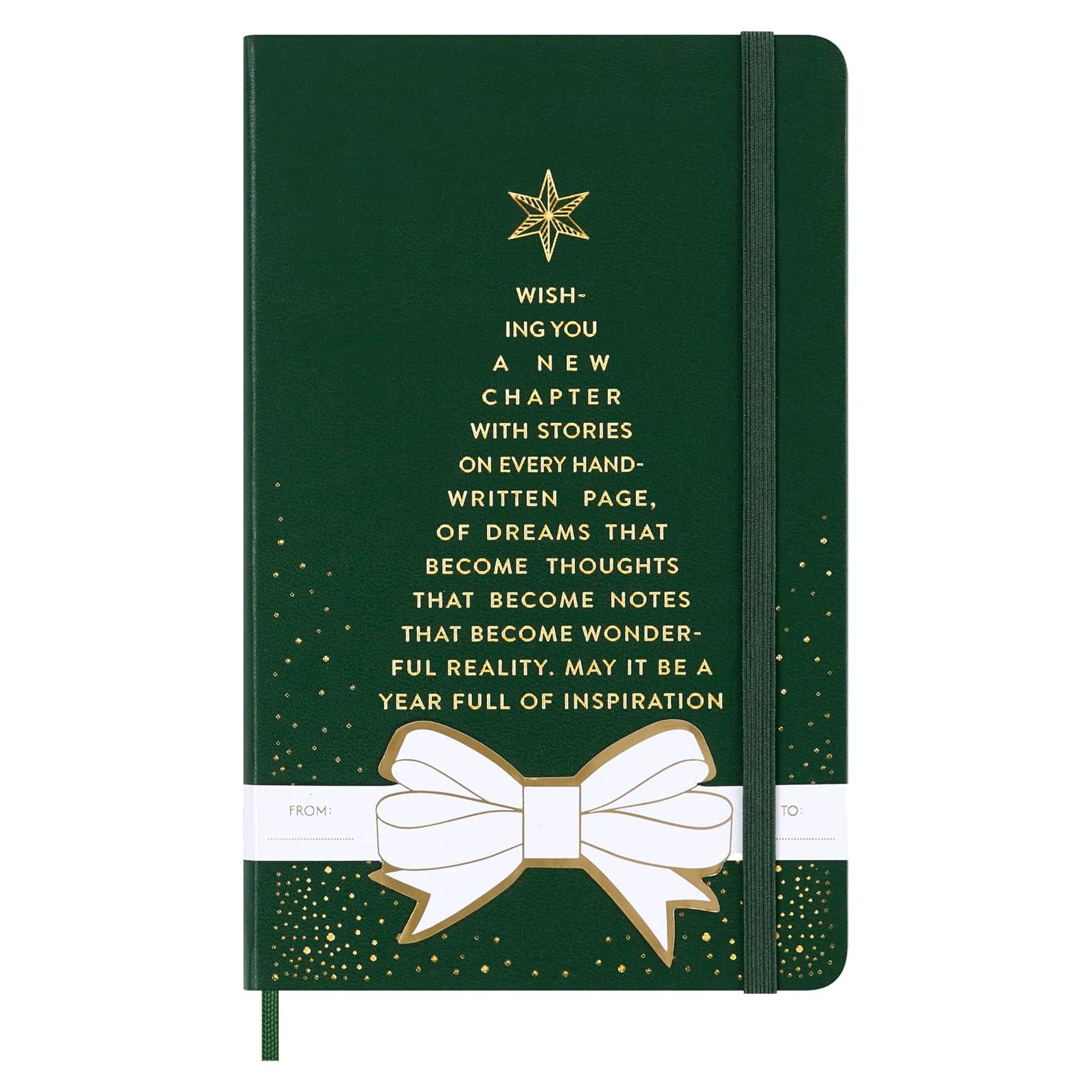 Cuaderno Grande Moleskine Tapa Dura Rayado Verde Mirtillo 240 Páginas