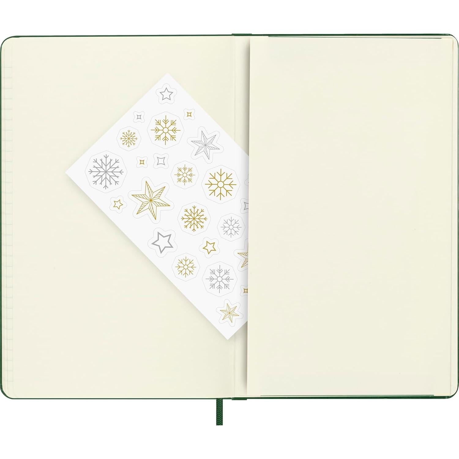 Cuaderno Grande Moleskine Tapa Dura Rayado Verde Mirtillo 240 Páginas