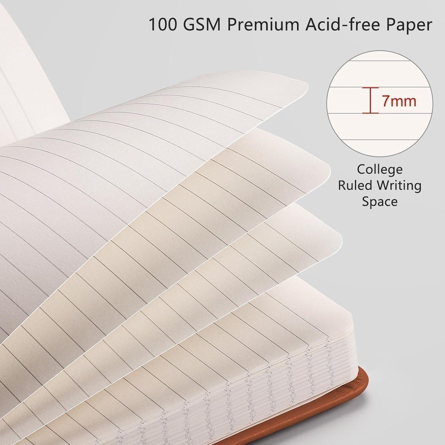 Cuaderno de Notas RETTACY A5 Tapa Dura Cuero 192 Páginas