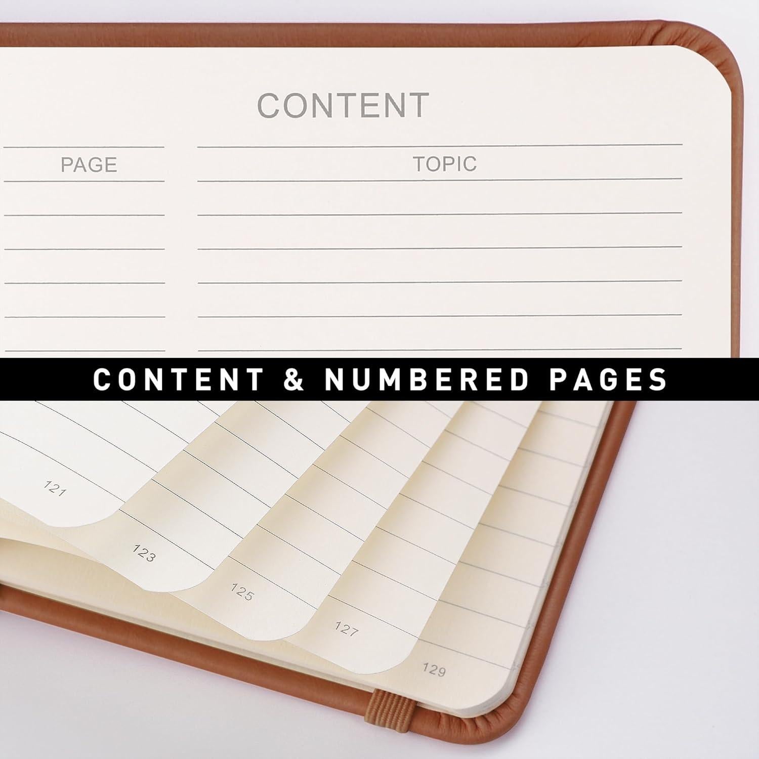 Cuaderno de Notas RETTACY A5 Tapa Dura Cuero 192 Páginas