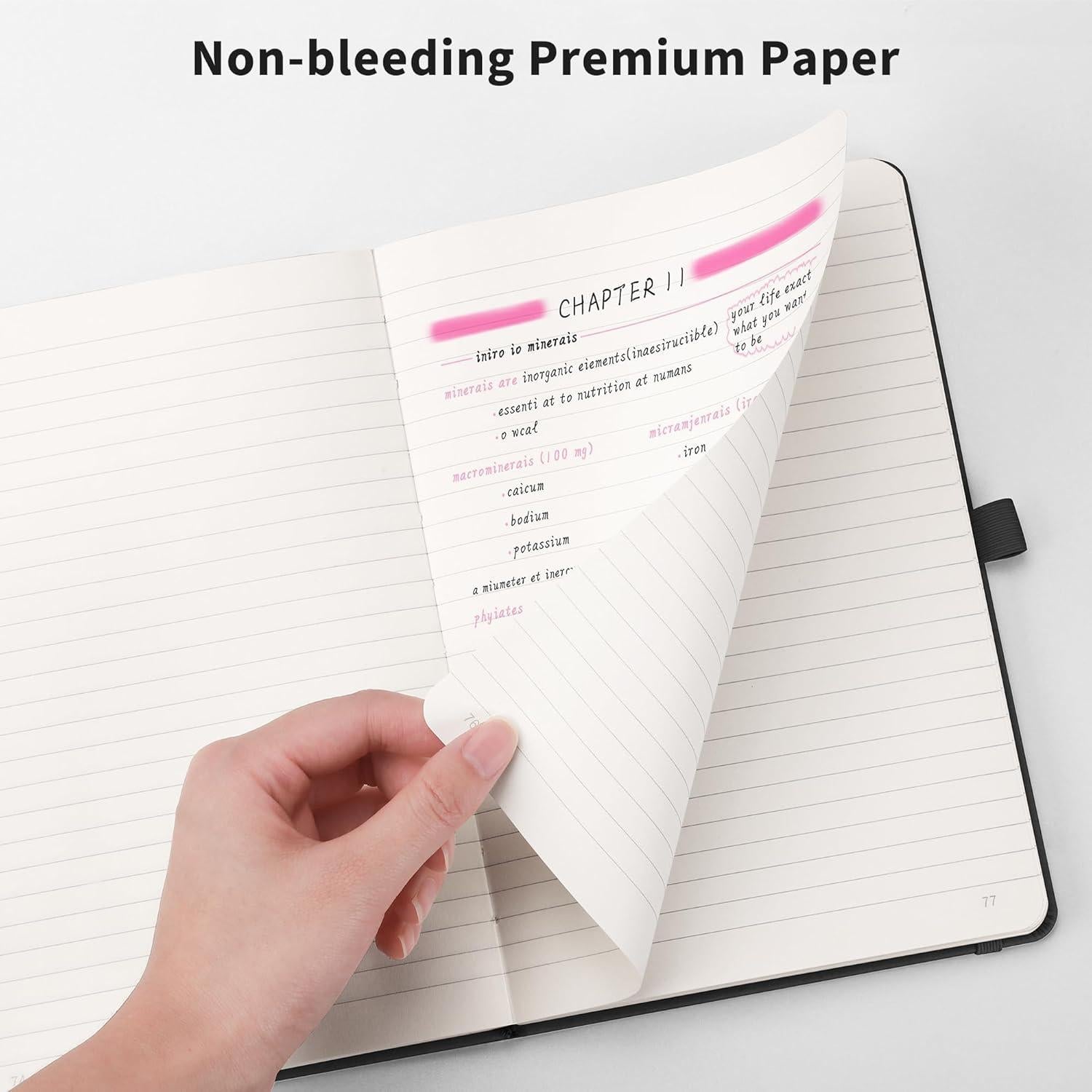 Cuaderno de Notas RETTACY A5 Tapa Dura Cuero 192 Páginas