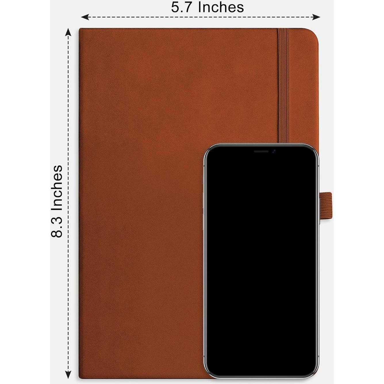 Cuaderno de Notas RETTACY A5 Tapa Dura Cuero 192 Páginas